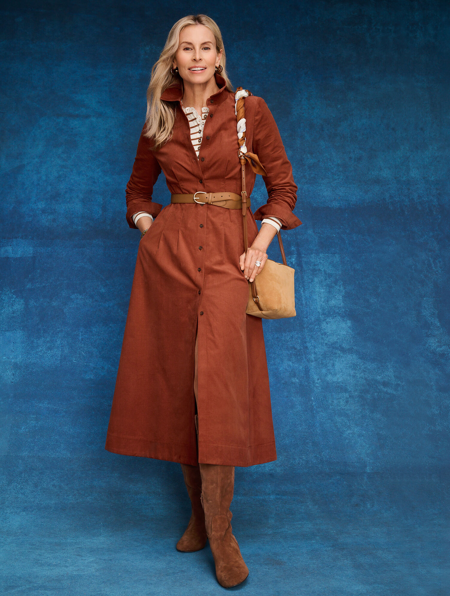Corduroy Midi Shirtdress - thumbnail 5