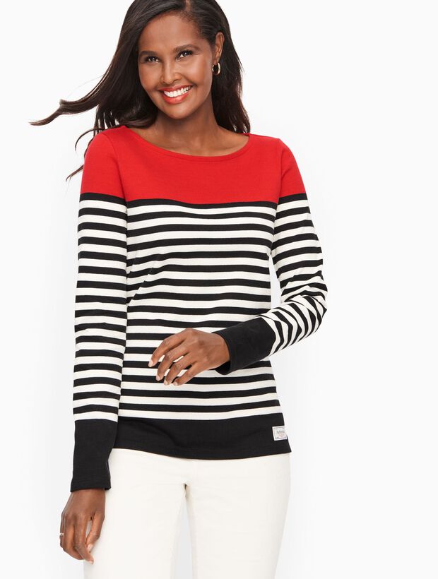 Authentic Talbots Tee - Slope Stripe | Talbots