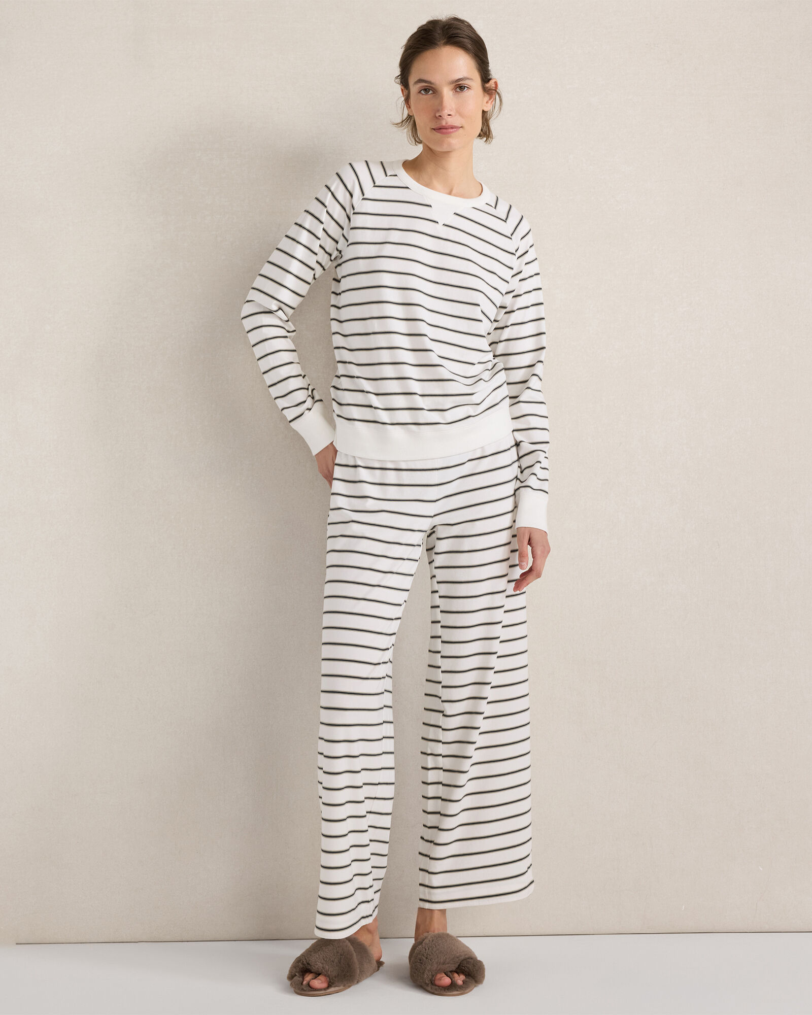 Organic Cotton Jersey Striped Pajama Pants