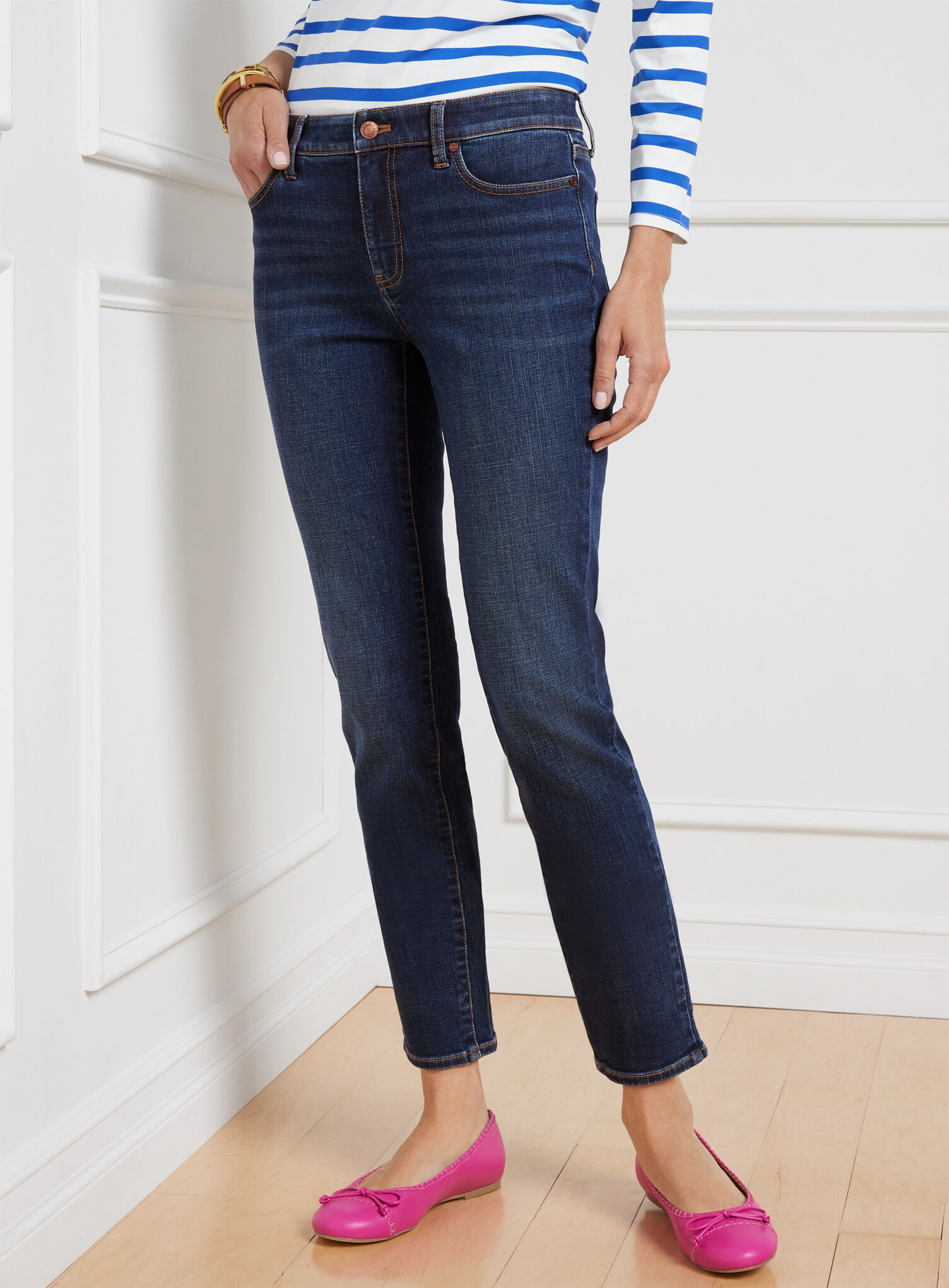 Slim Ankle Jeans Providence Wash Curvy Fit Talbots
