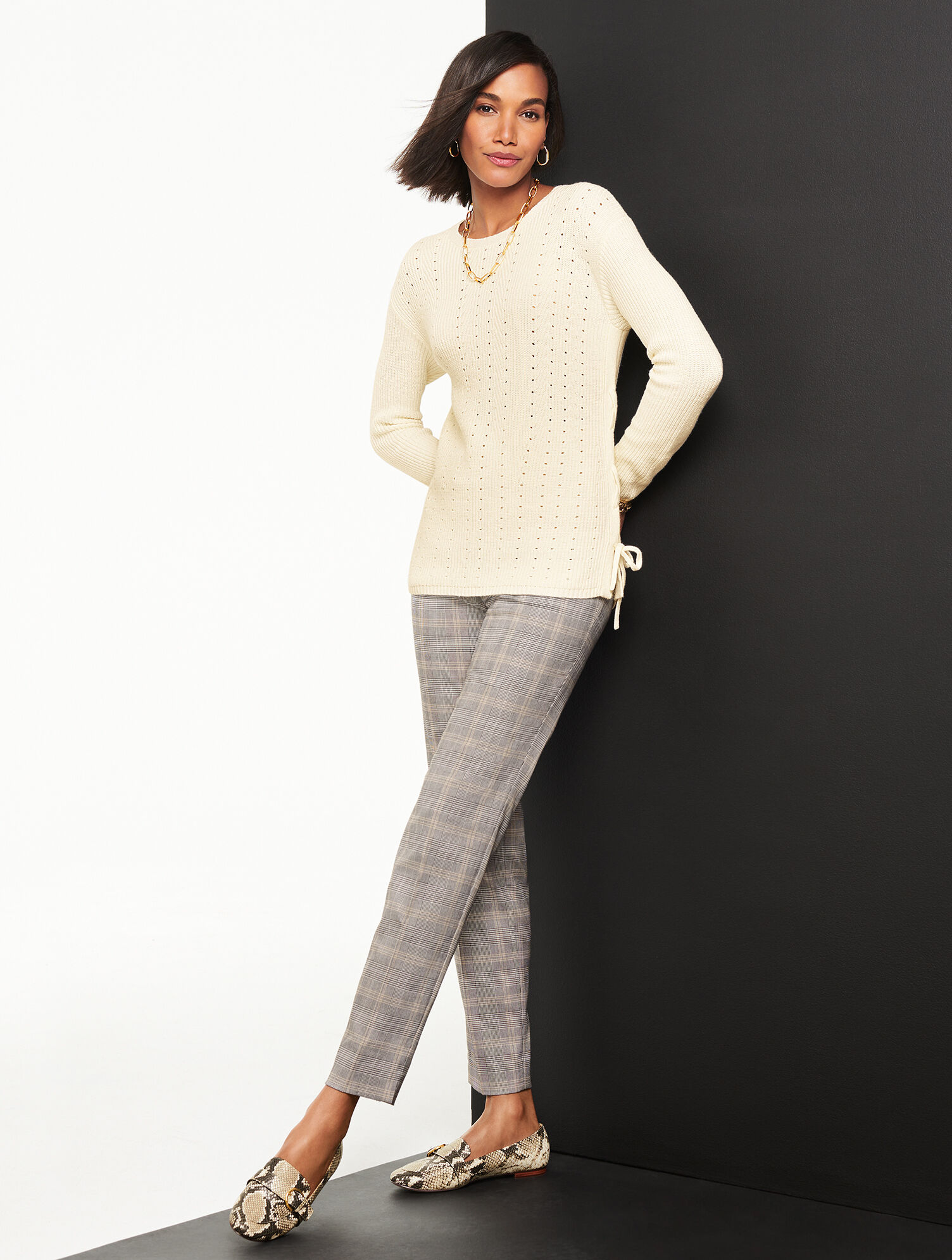 Talbots Hampshire Ankle Pants - Glen Plaid | Talbots