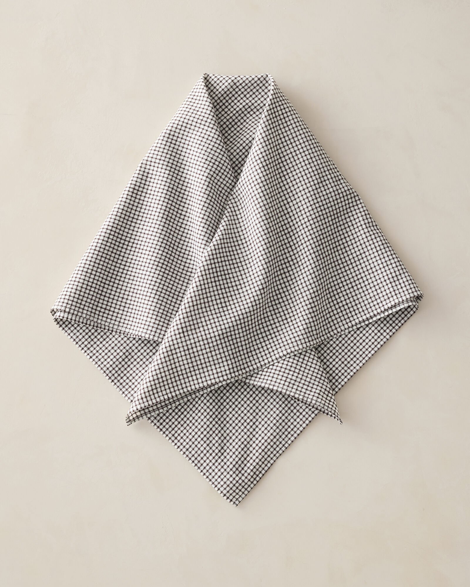 Cotton Linen Gingham Neckerchief