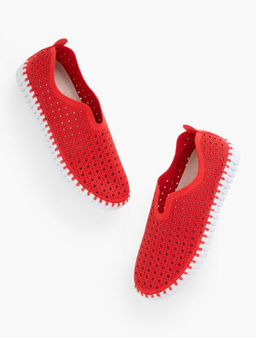 Ilse Tulip Slip-On Flats - Laser Cut