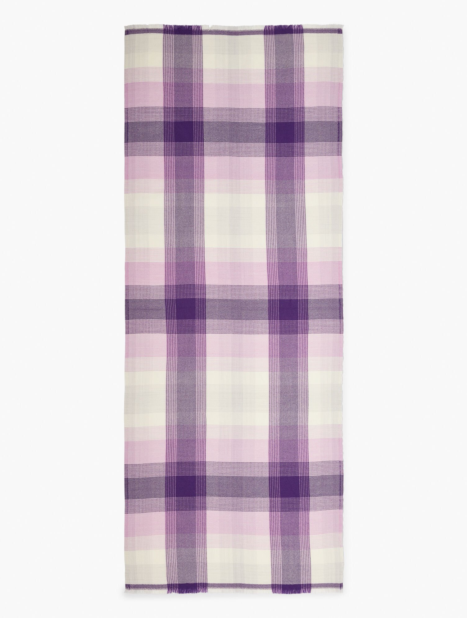 Tonal Plaid Oblong Scarf