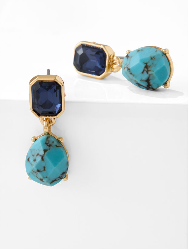 Precious Stones Drop Earrings