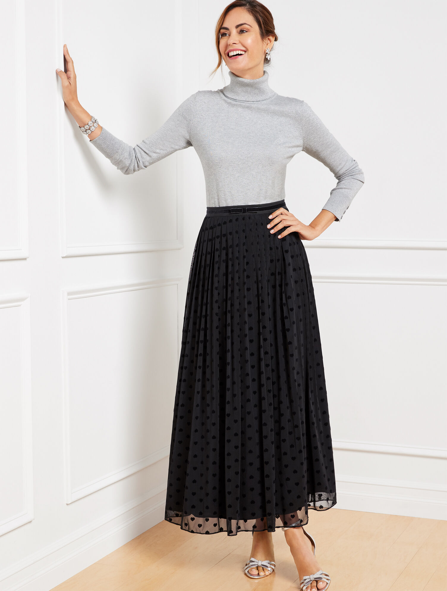 ❤*︎様 Tweed Flocked Dot Long Skirt Her li Americana Tweed A-Line Skirt | Talbots