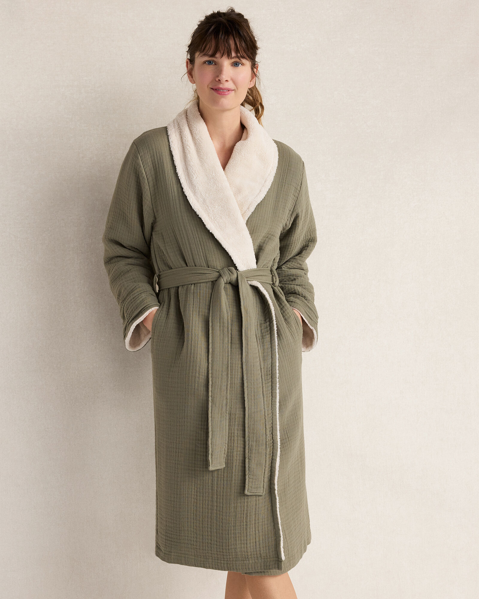 Cotton Gauze Plush Robe