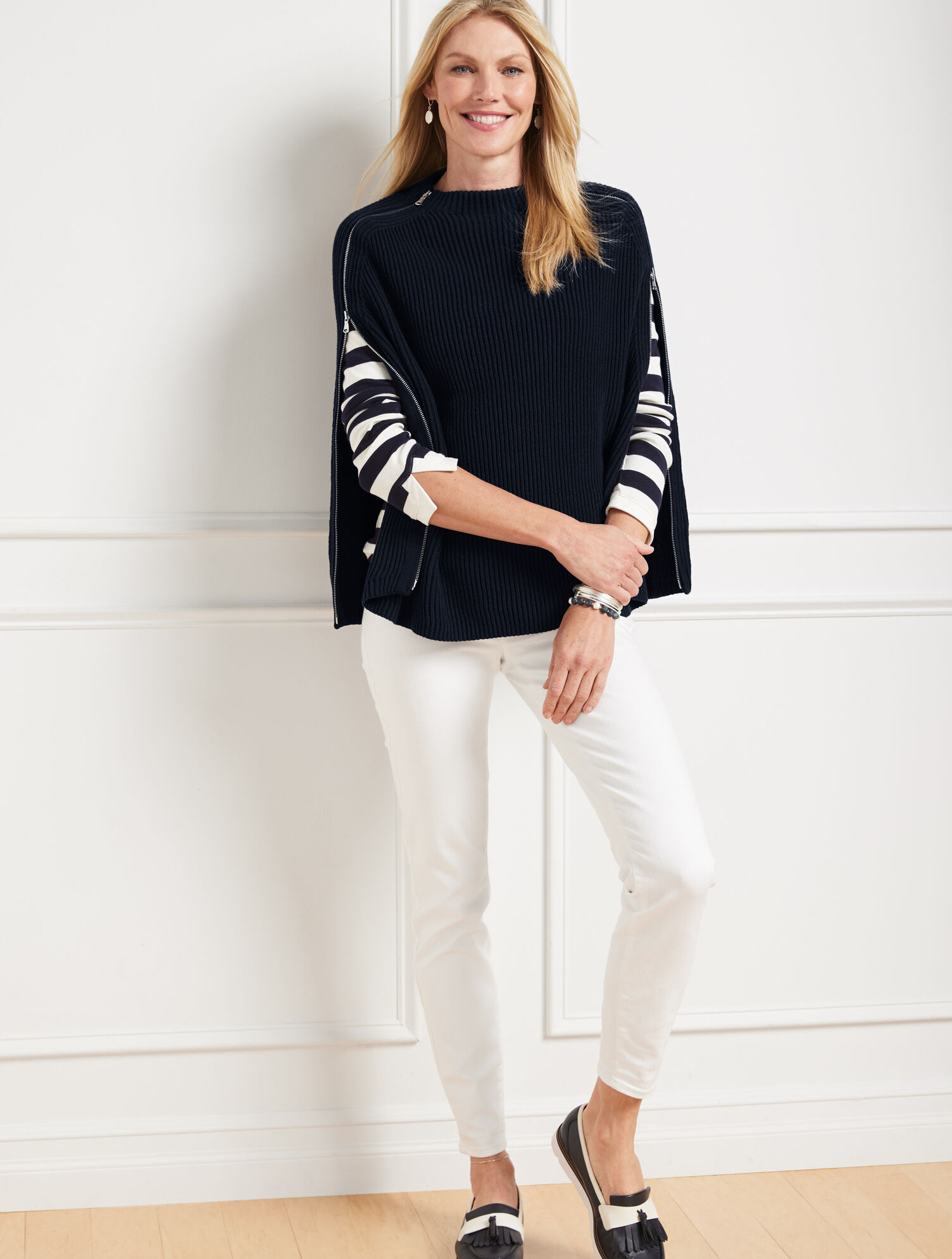 Zip Detail Poncho