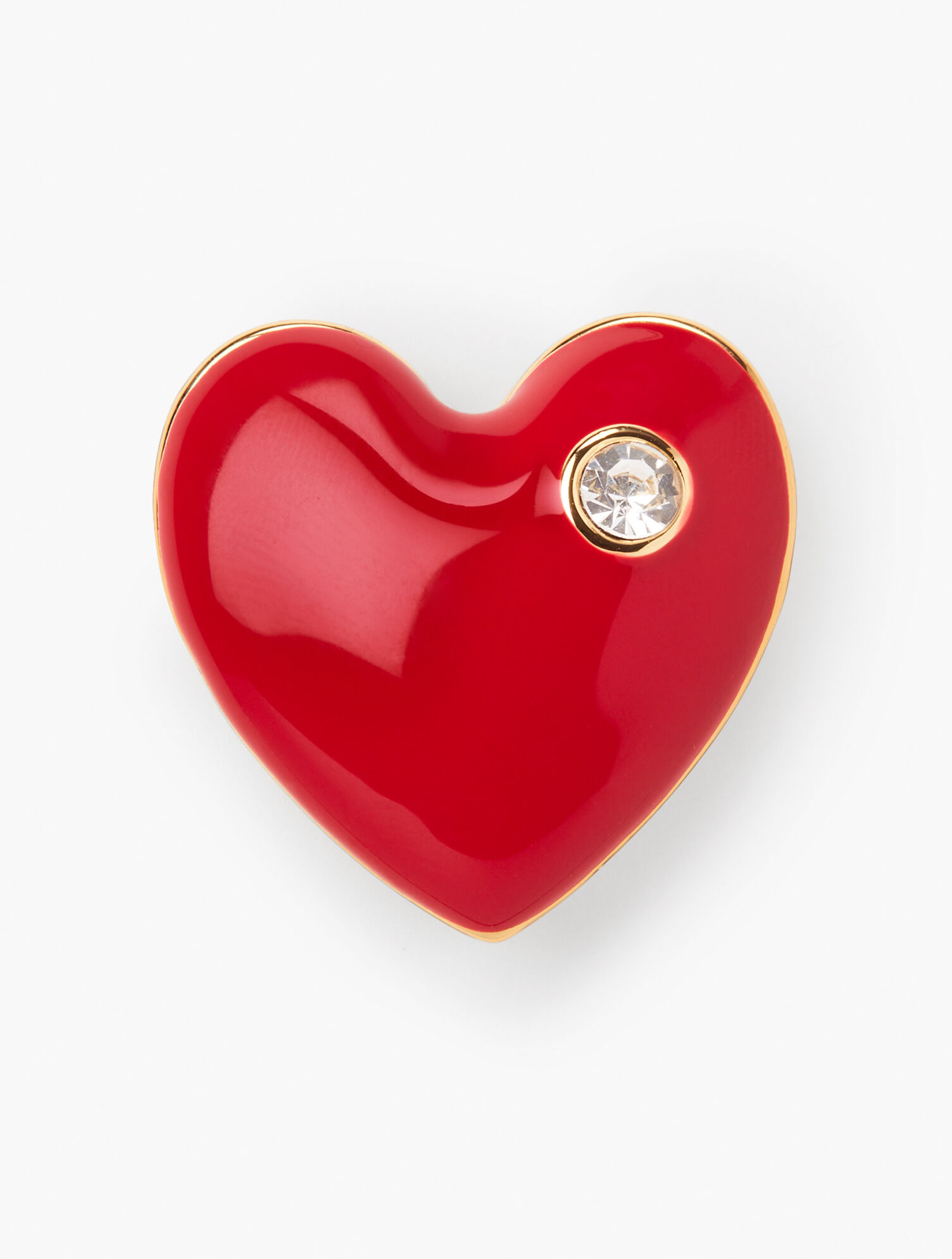 Enamel Heart Brooch