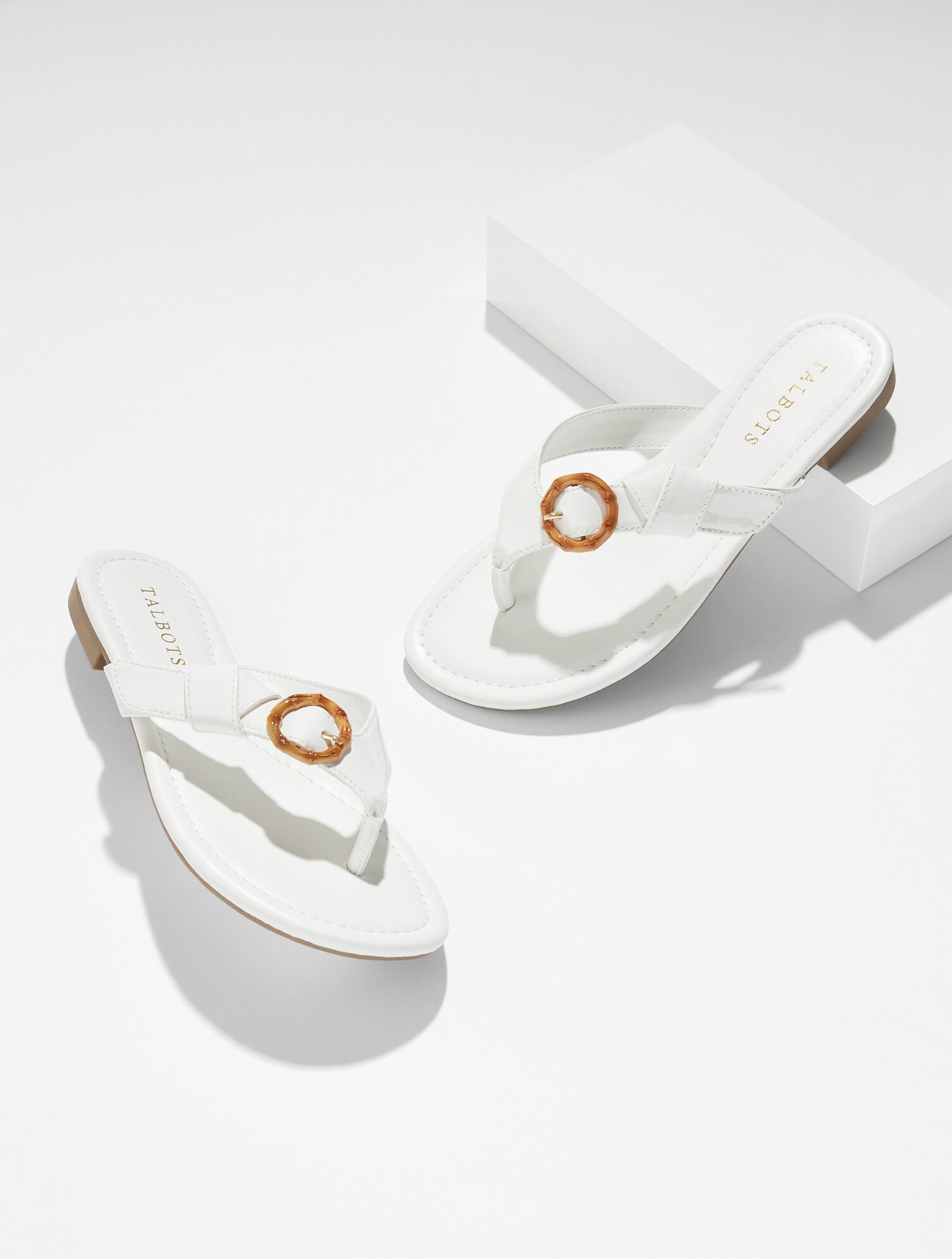 Gia Buckle Thong Sandals