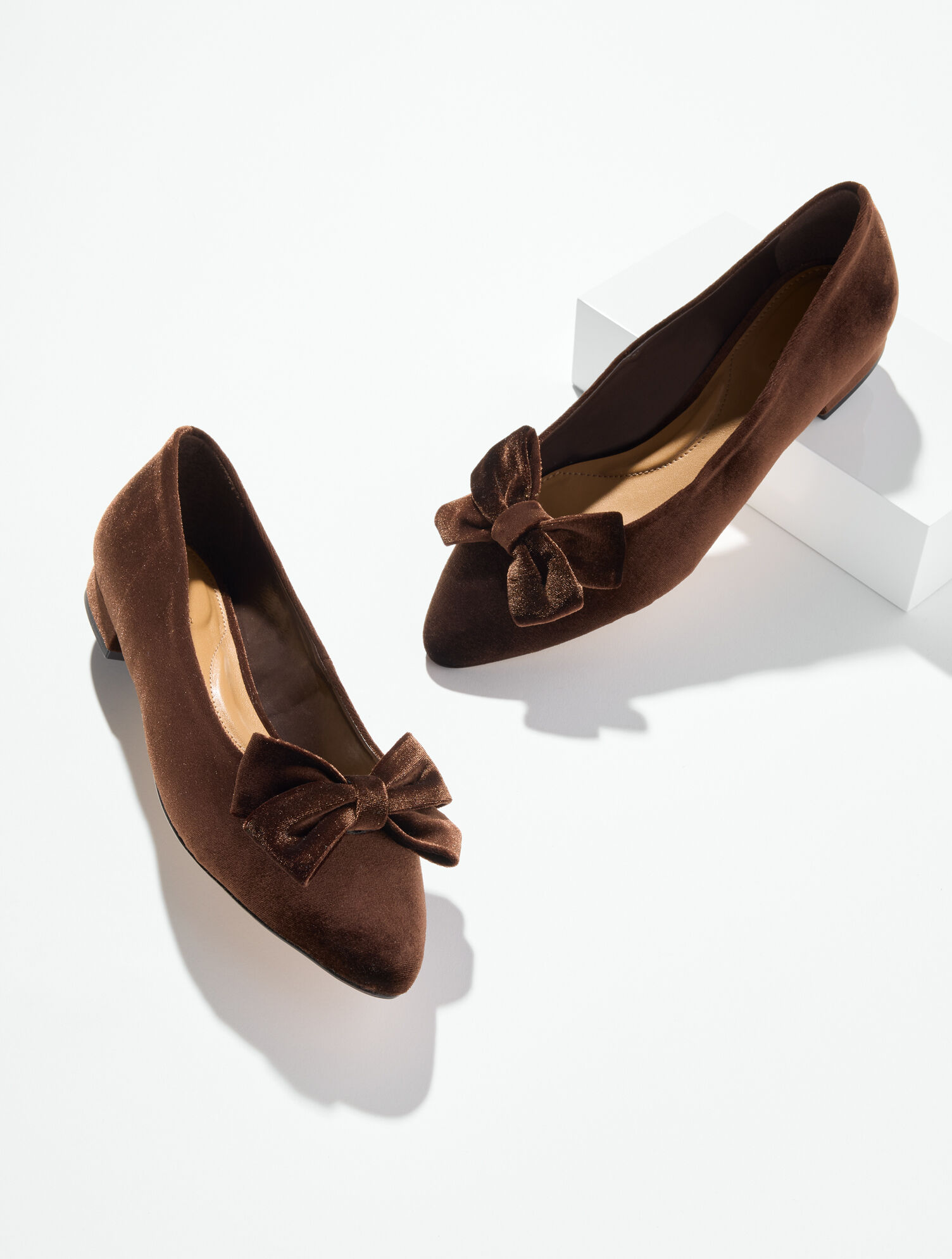 Edison Velvet Bow Flats