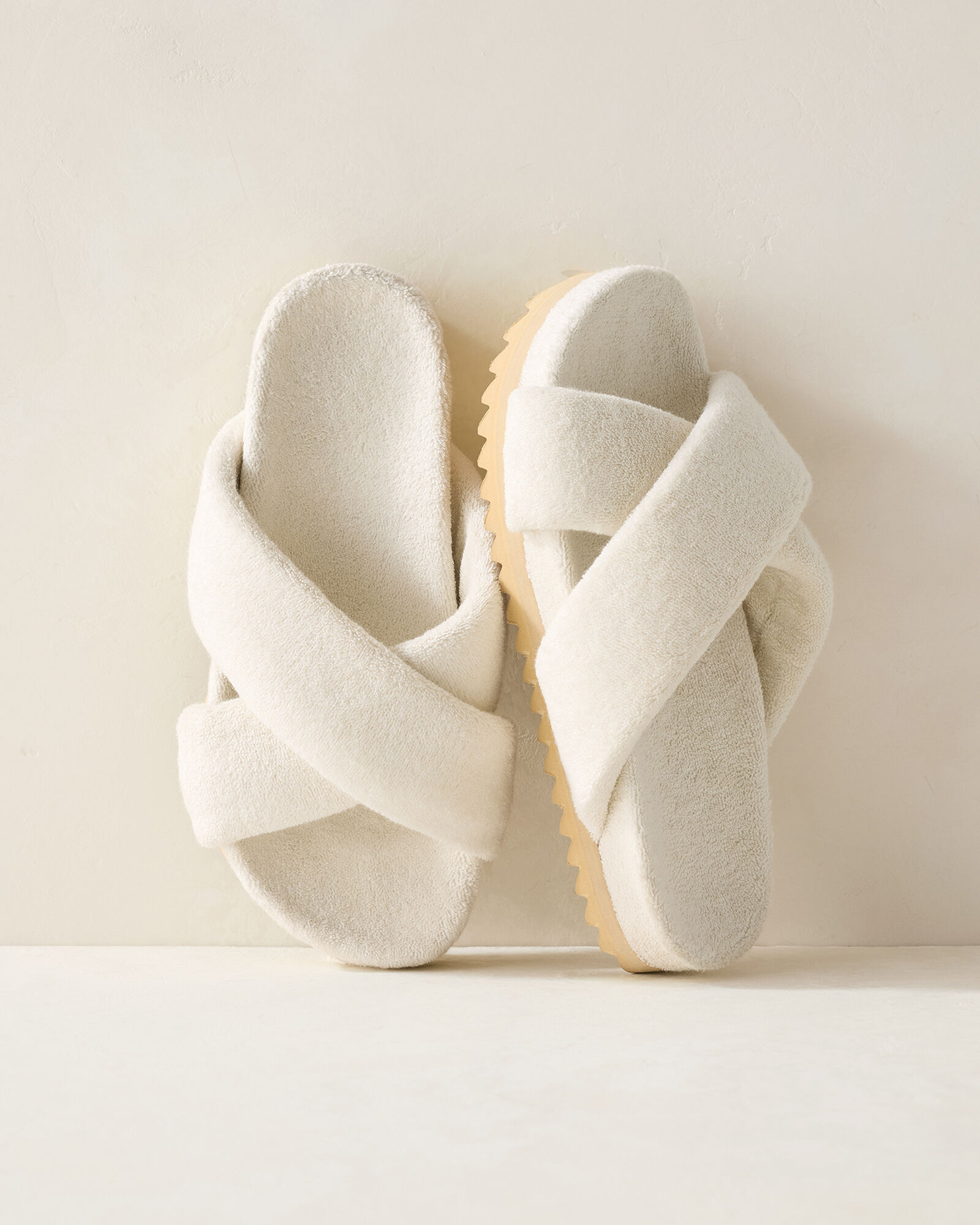 Criss-Cross Terry Slippers