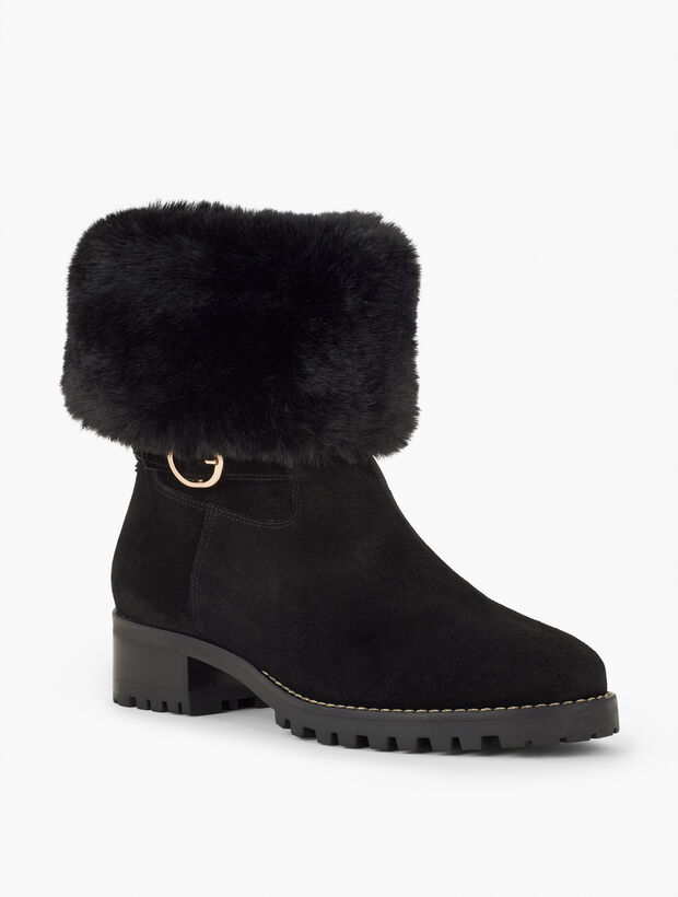 Tish Foldover Suede Ankle Boot