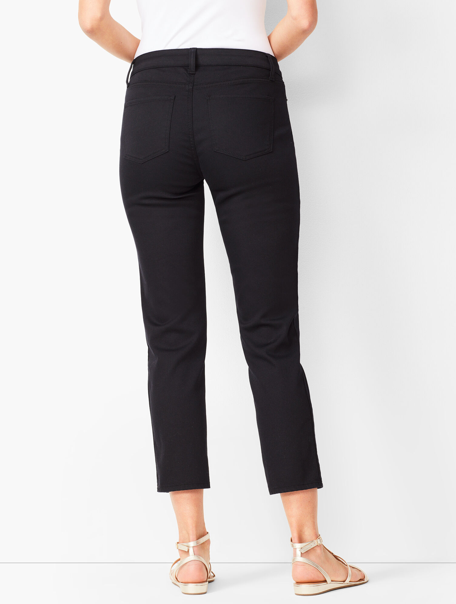 Denim Straight Crops - Black