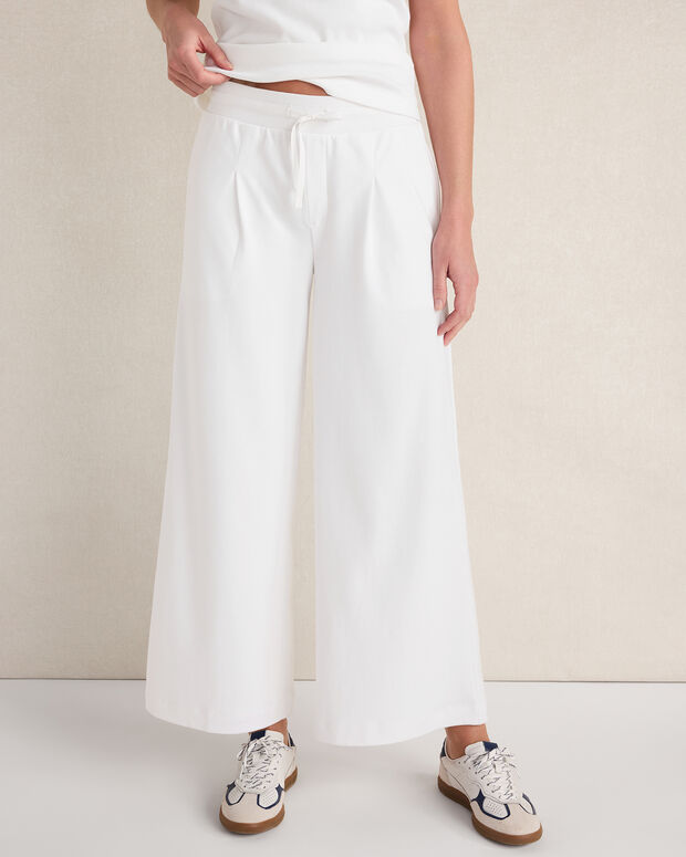 Organic Cotton Interlock Pleated Pants
