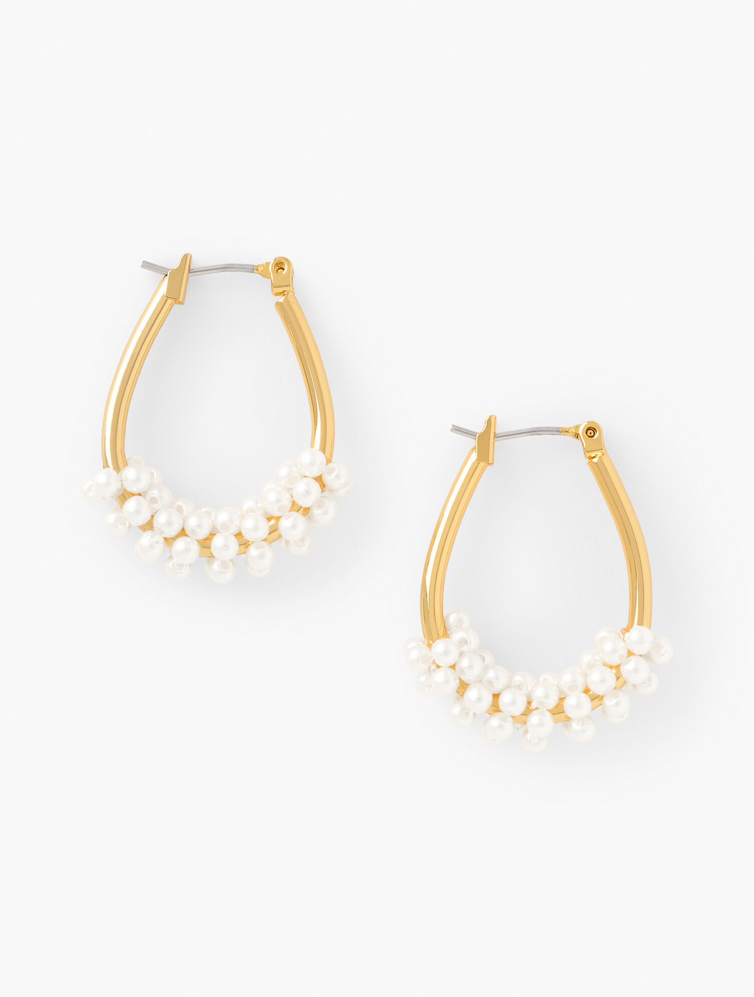 Pearl Wrapped Hoop Earrings