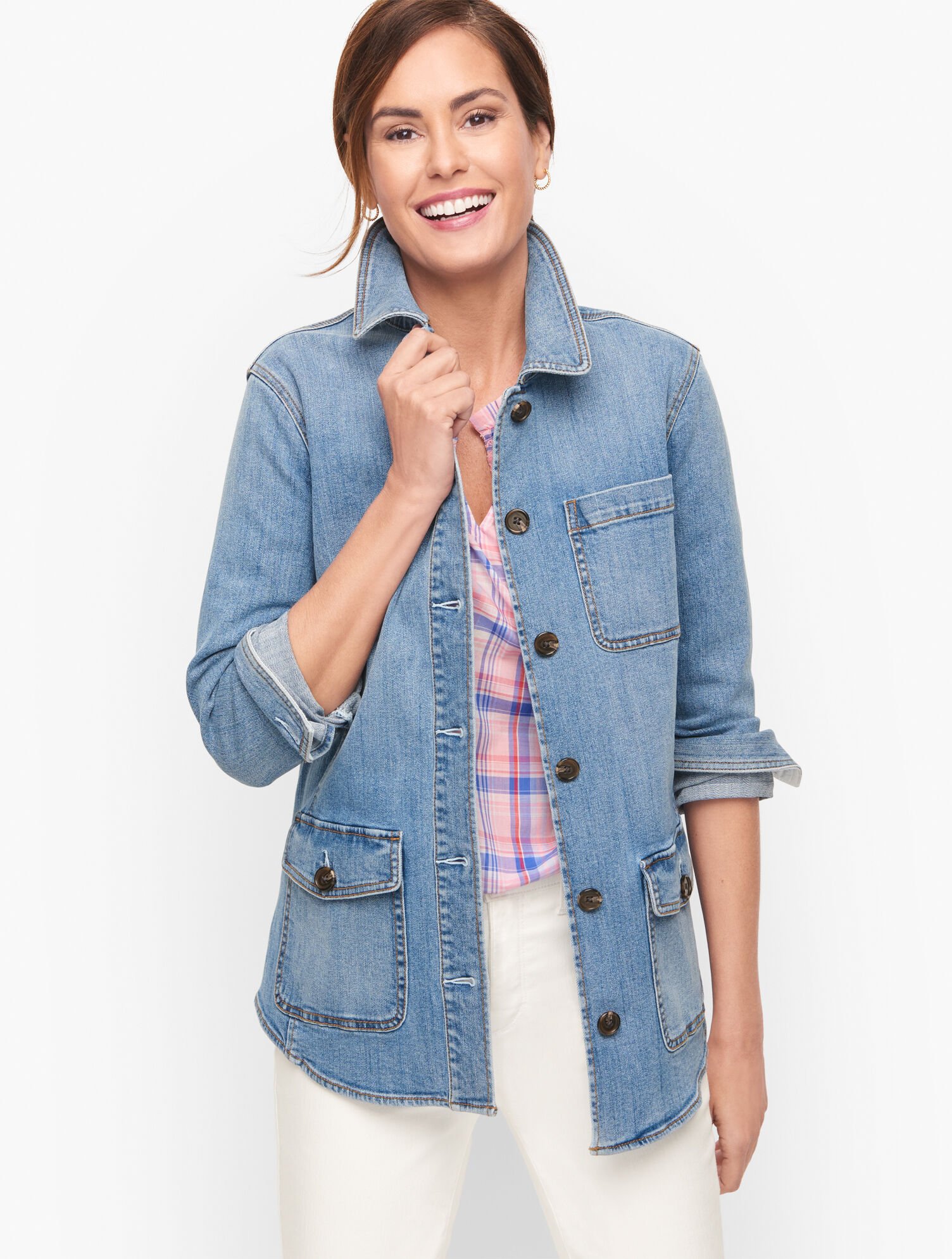 Denim Shirt Jacket Isabell Wash Talbots