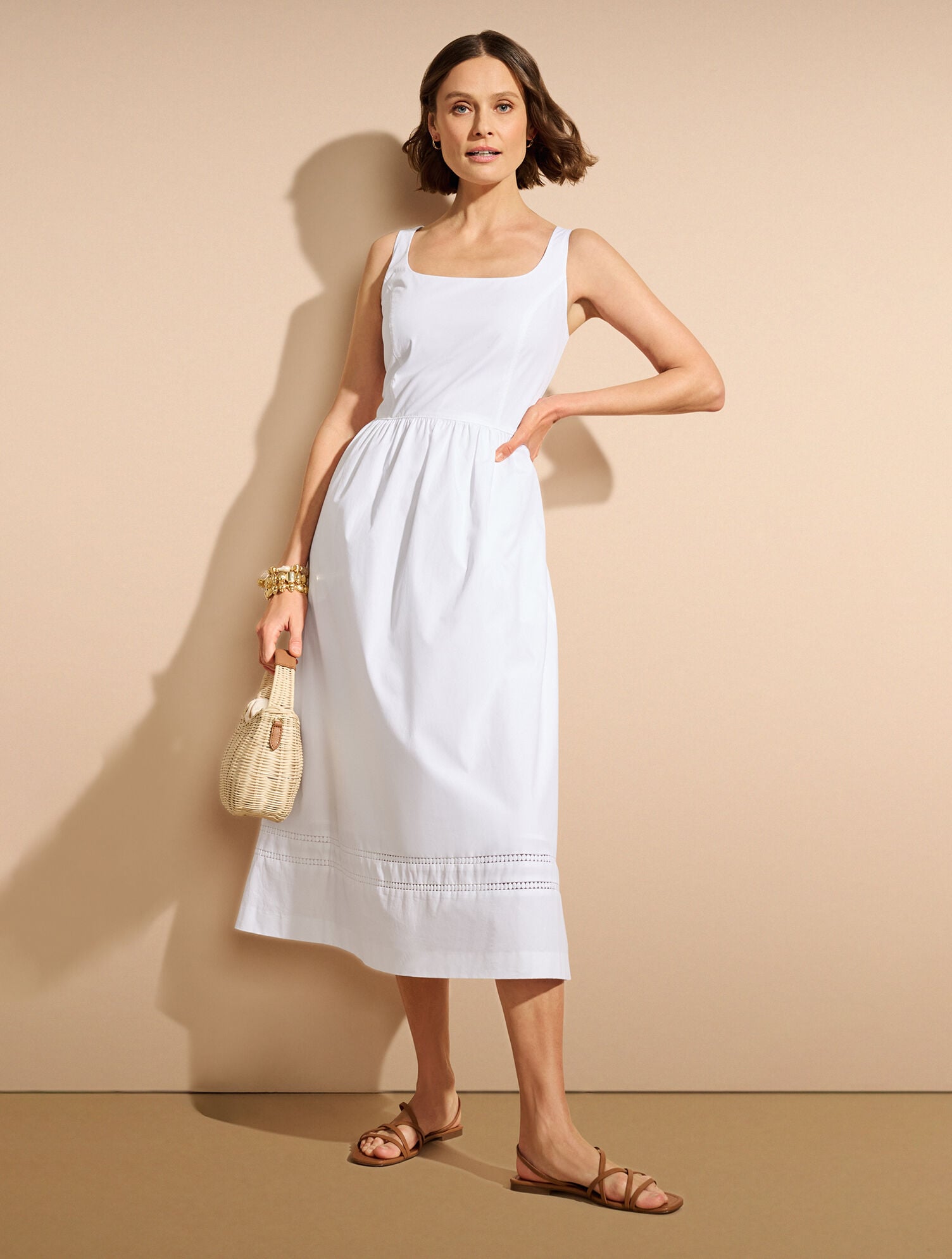 Cotton Fit &amp; Flare Dress