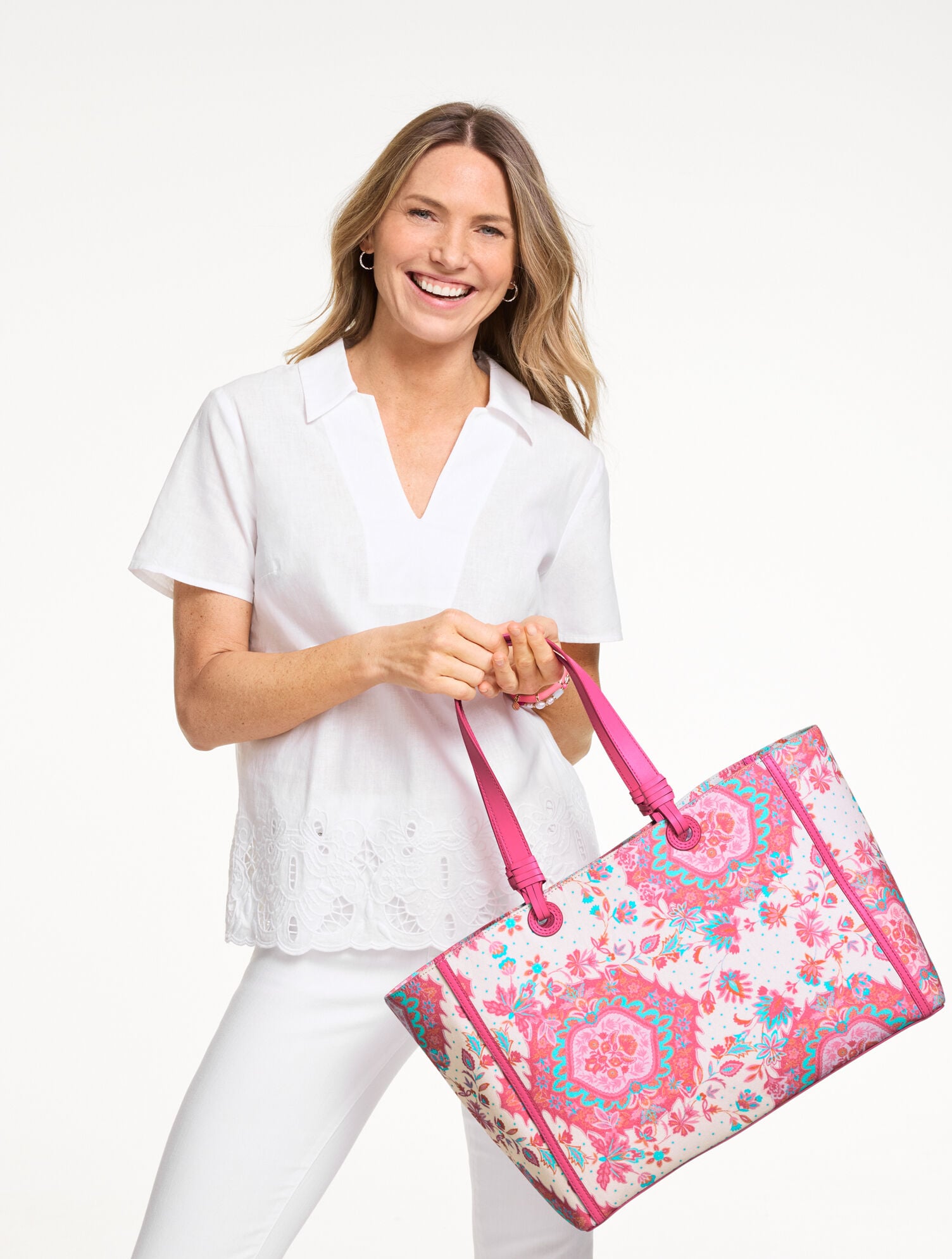 Medallion Garden Canvas Tote