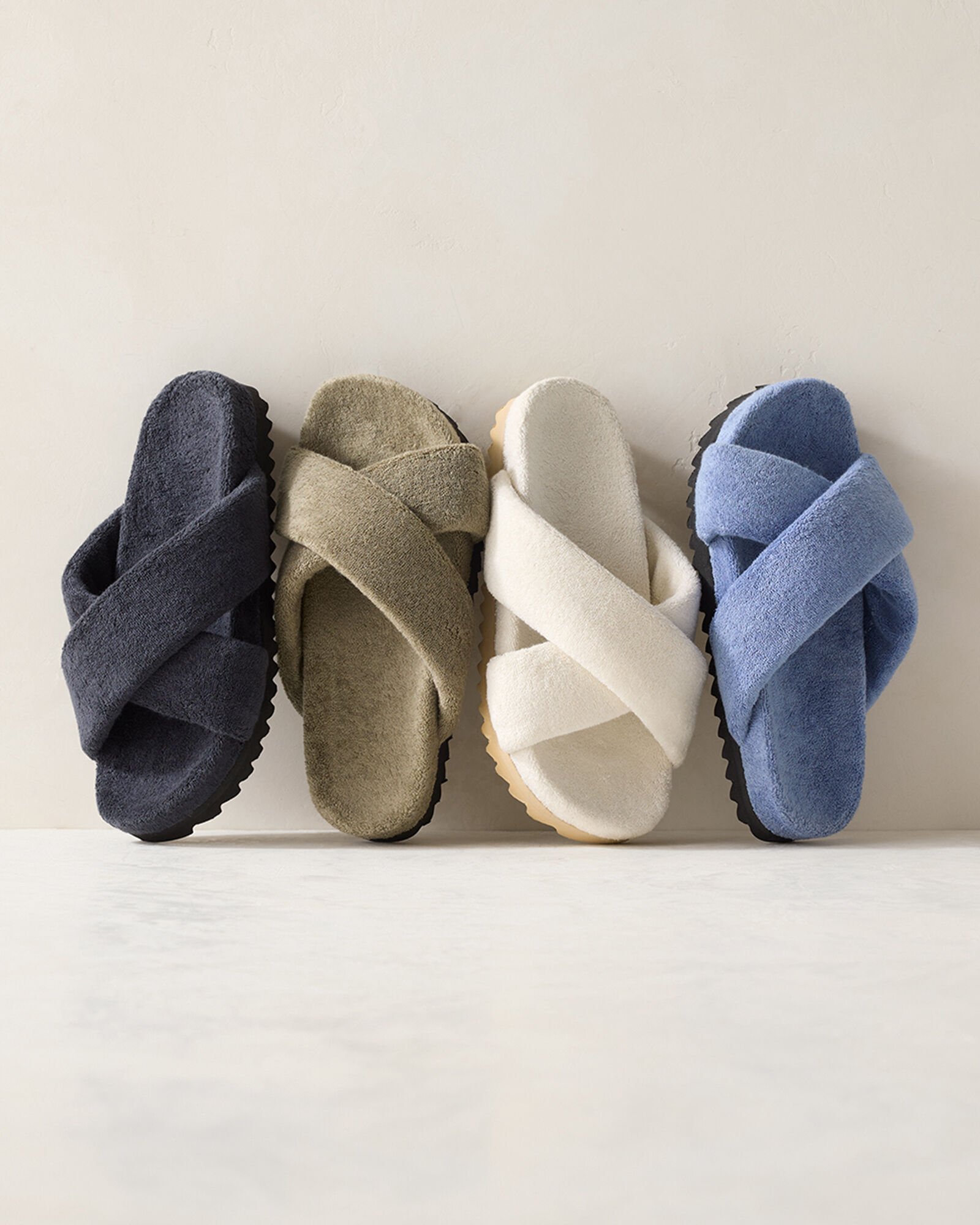 Criss-Cross Terry Slippers