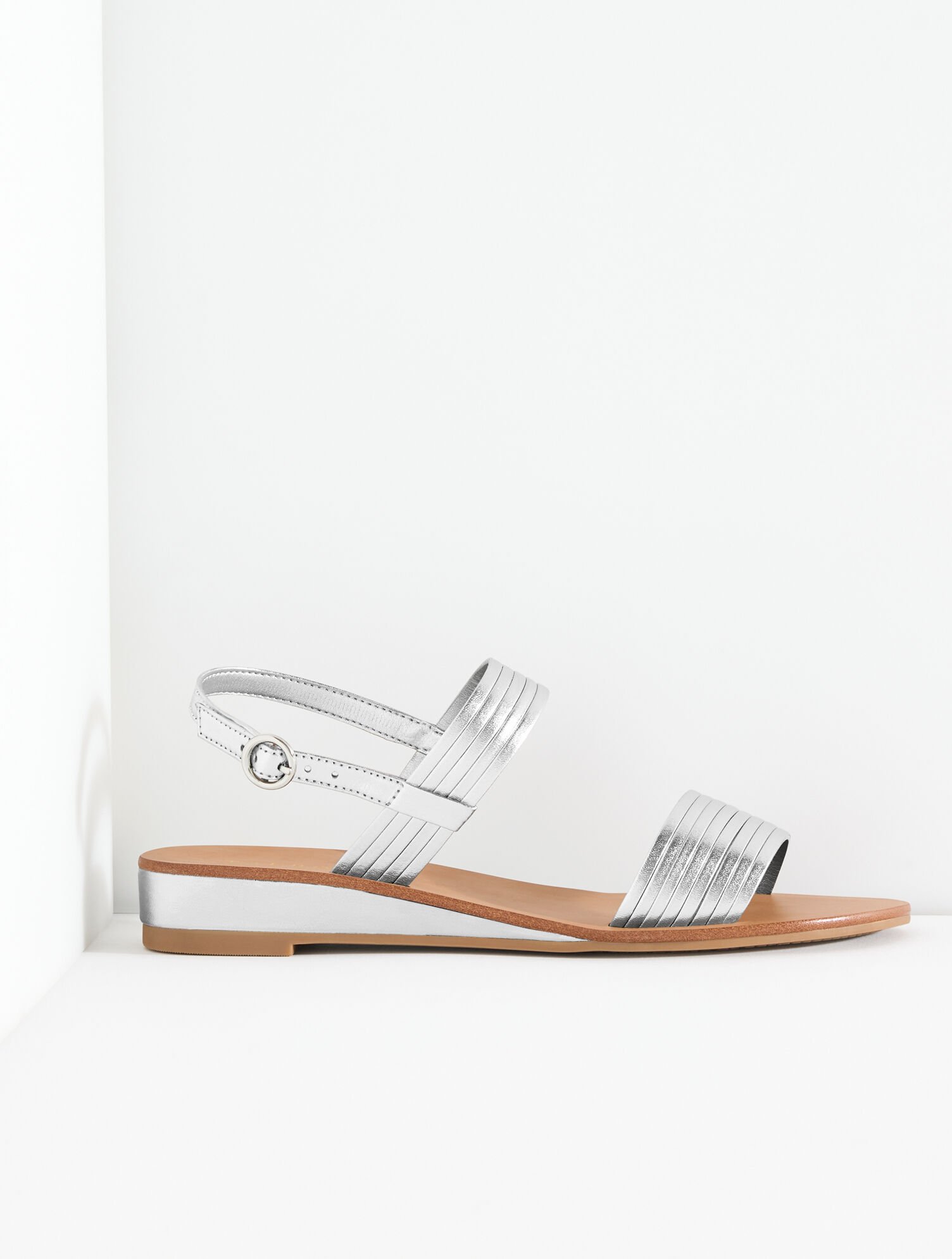 Gracelyn Metallic Nappa Wedge Sandals