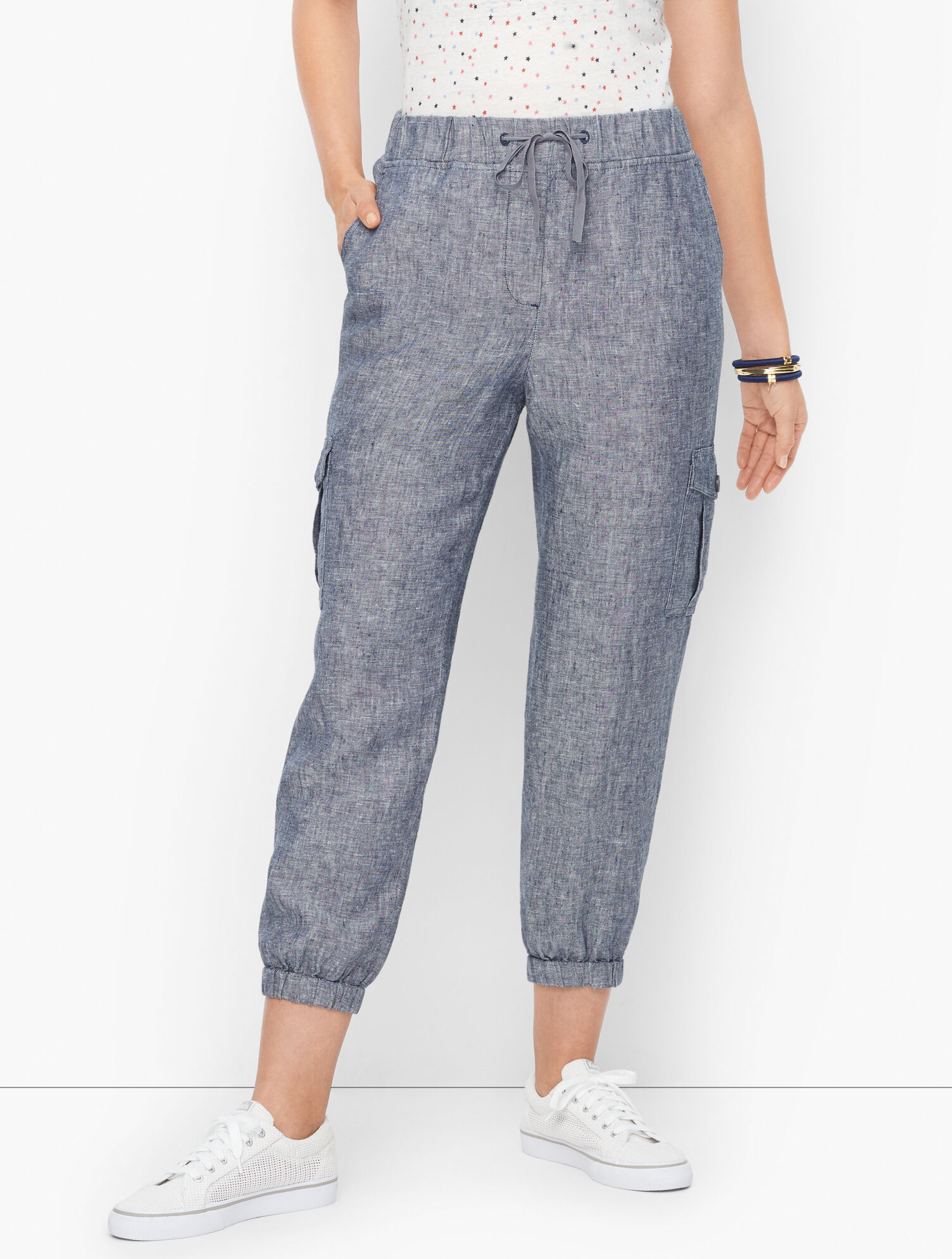 Washed Linen Chambray Joggers