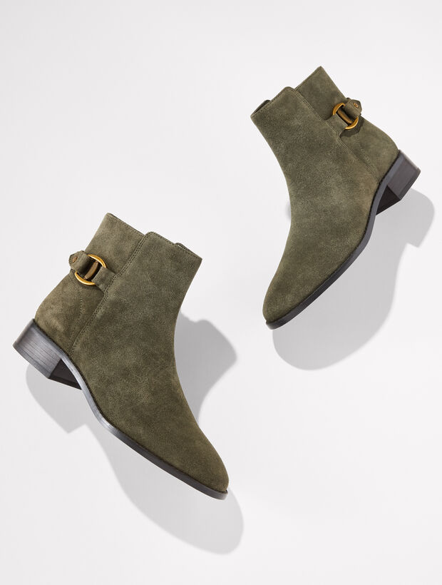 Tish Link Suede Ankle Boots
