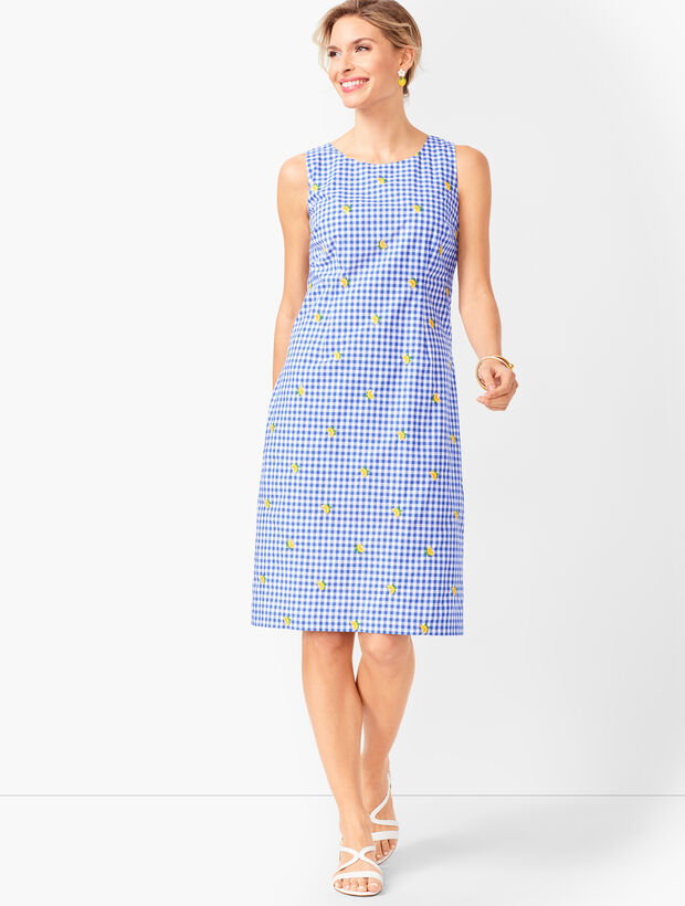 Lemons &amp; Gingham Shift Dress