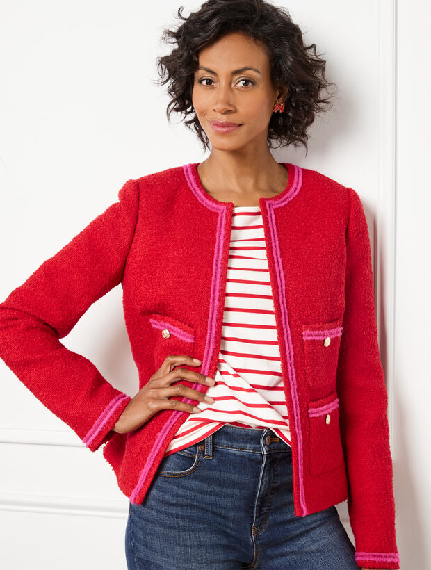 Contrast Tweed Jacket
