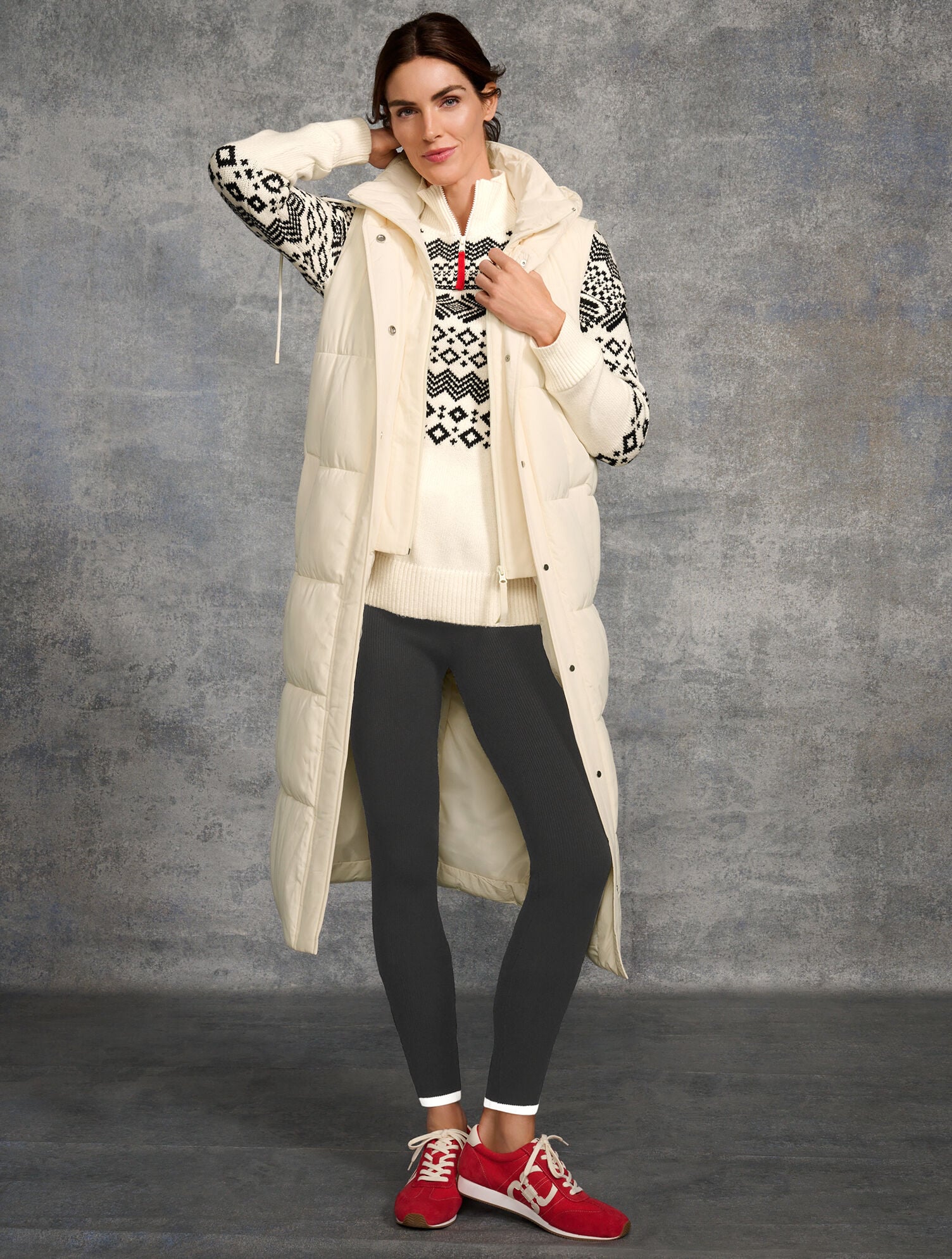 Hooded Long Puffer Vest