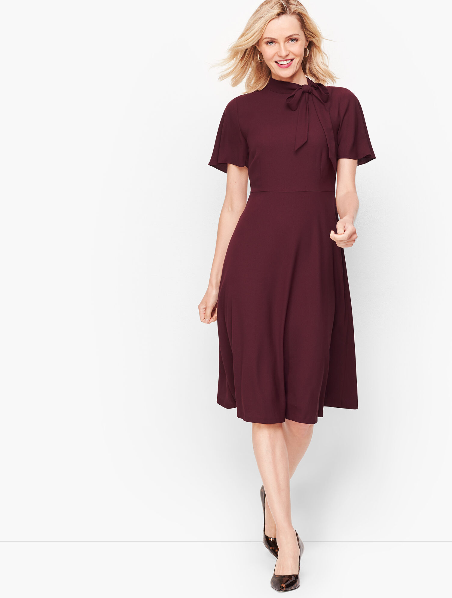Hadley Crepe Fit &amp; Flare Dress