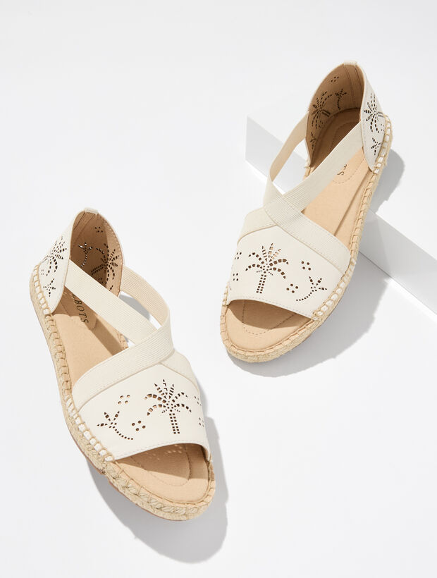 Ilyssa Perforated Nappa Espadrille Flats