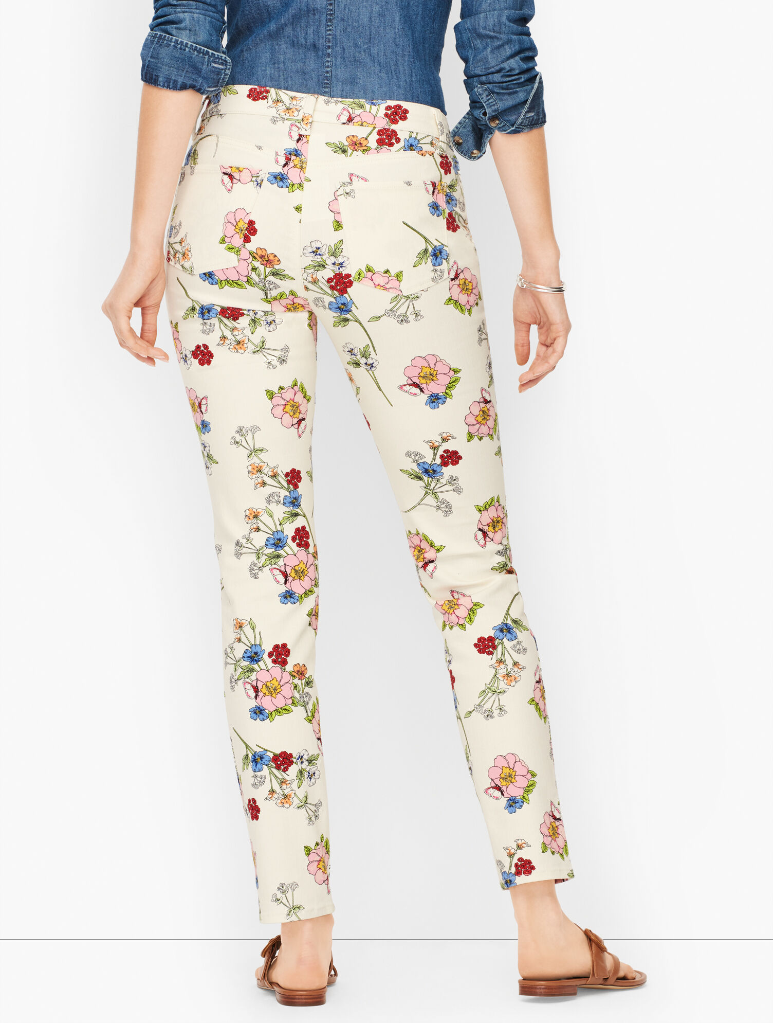 Slim Ankle Jeans - Floral Bouquet