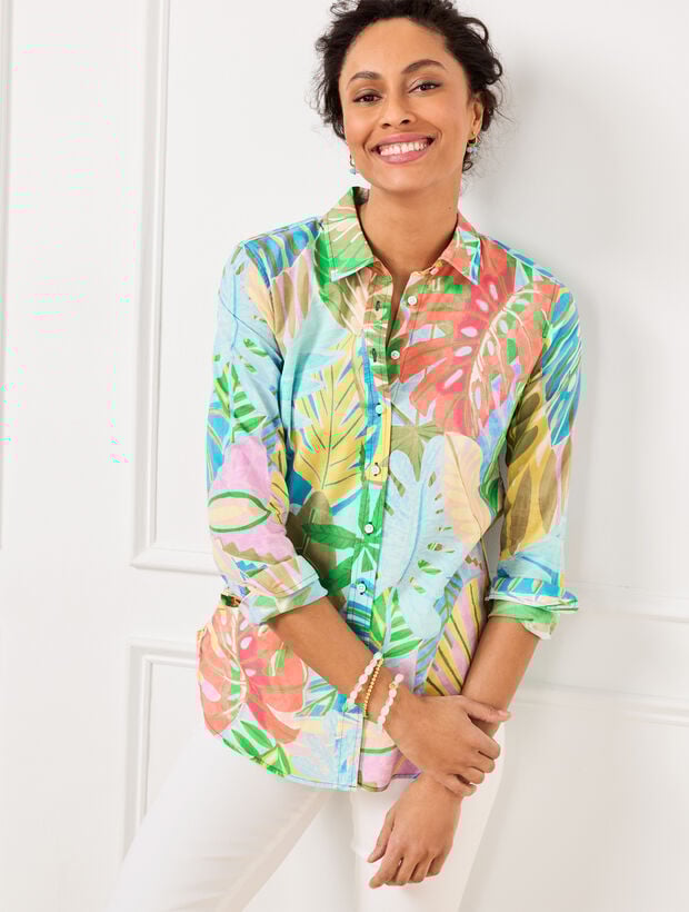 Modern Classic Shirt Paradise Foliage Talbots
