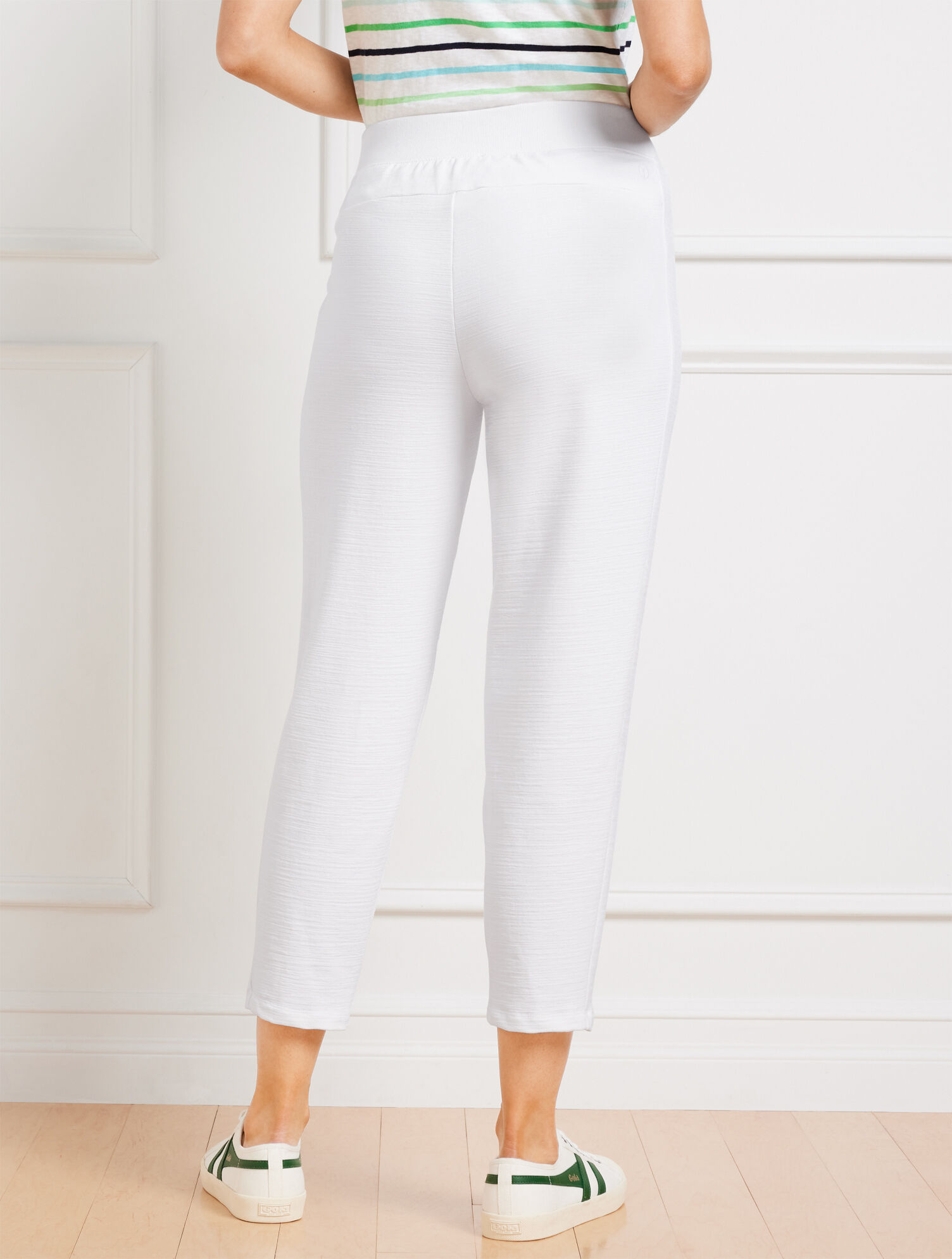 Cozy Crush Cropped Pants - White | Talbots