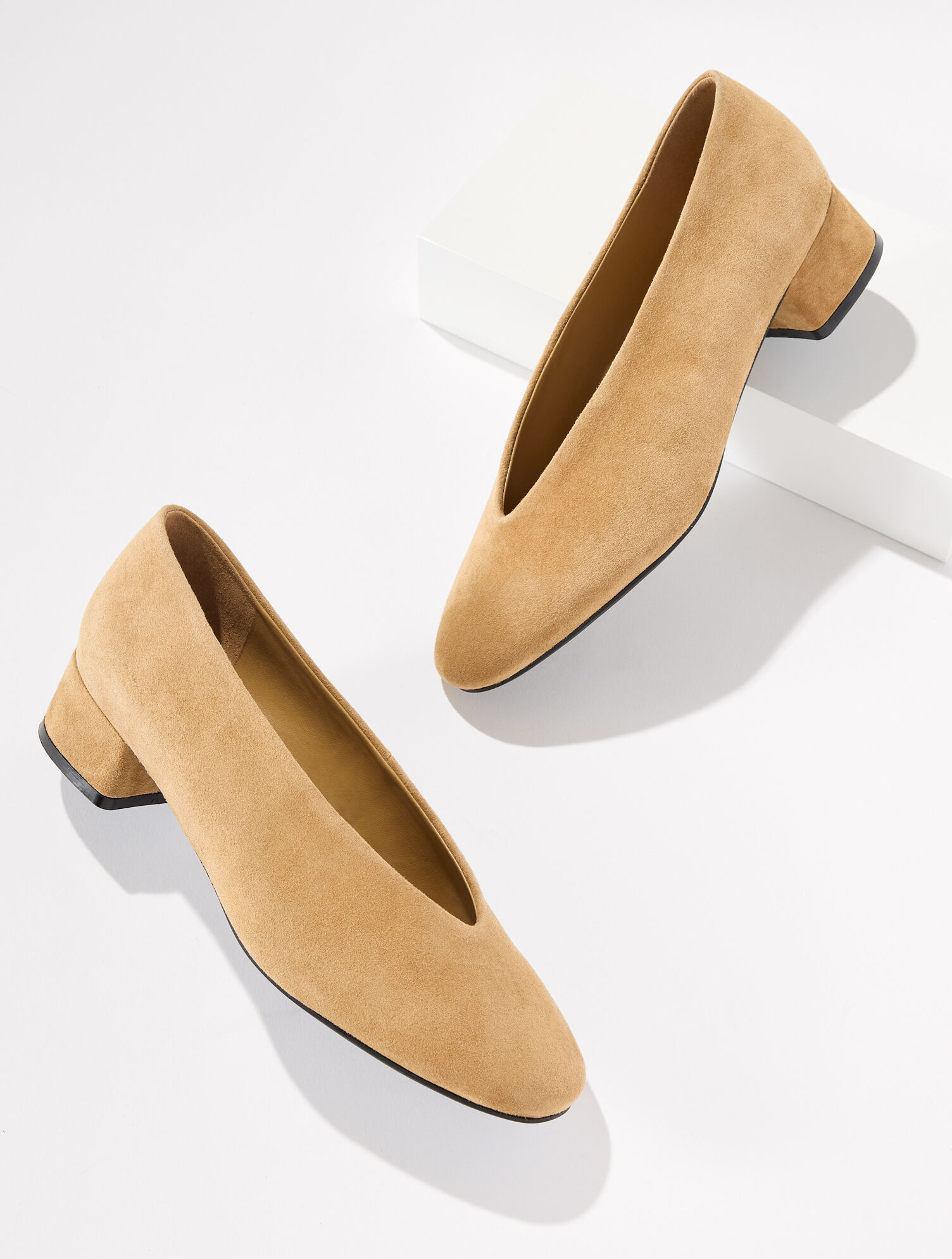 Winona Suede Block Heel Pumps