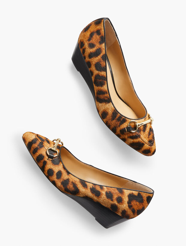 Laney Leopard Wedges