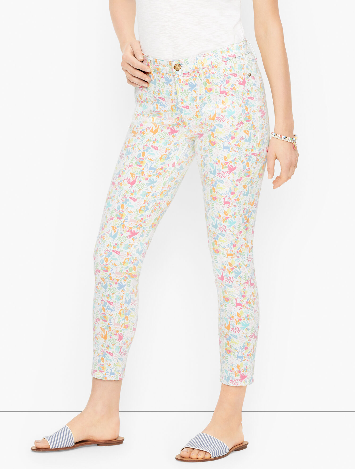 Jegging Crops Garden Print Talbots