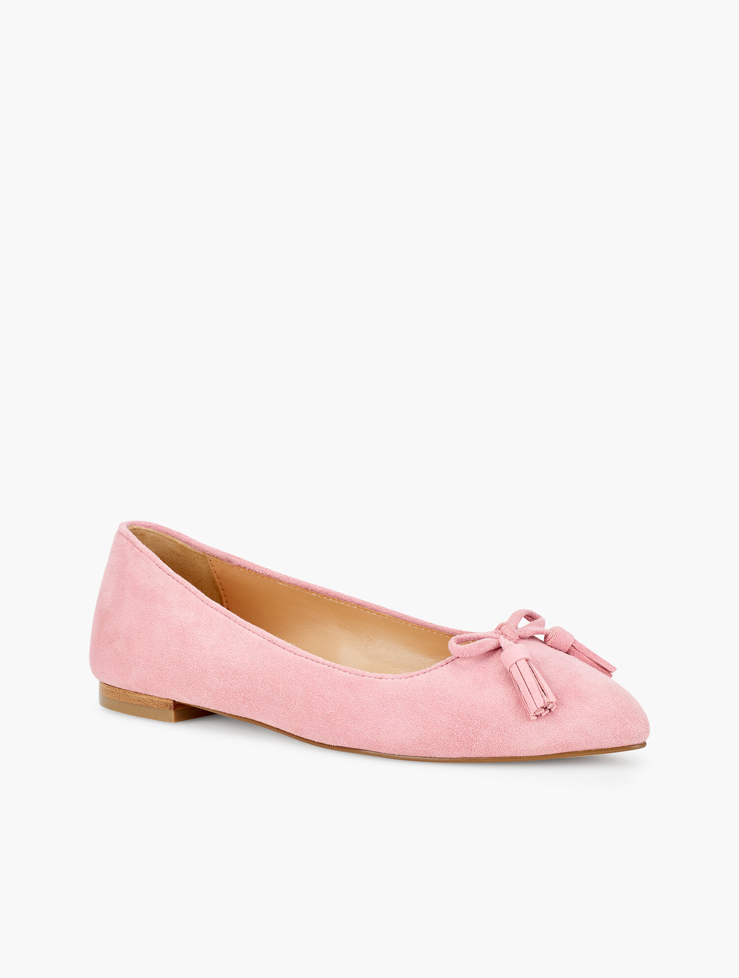 Poppy Bow Flats - Suede | Talbots