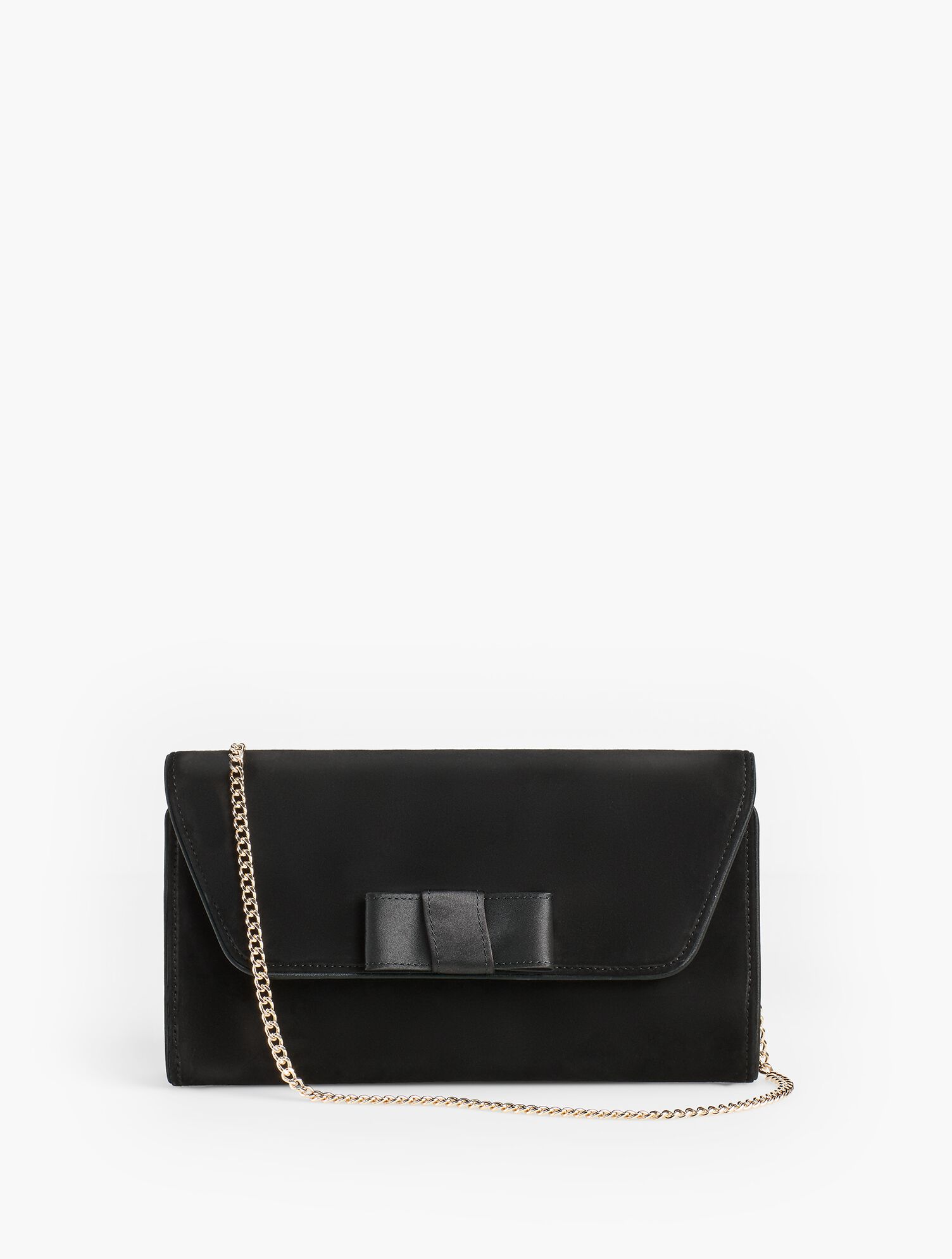 Suede Bow Clutch | Talbots