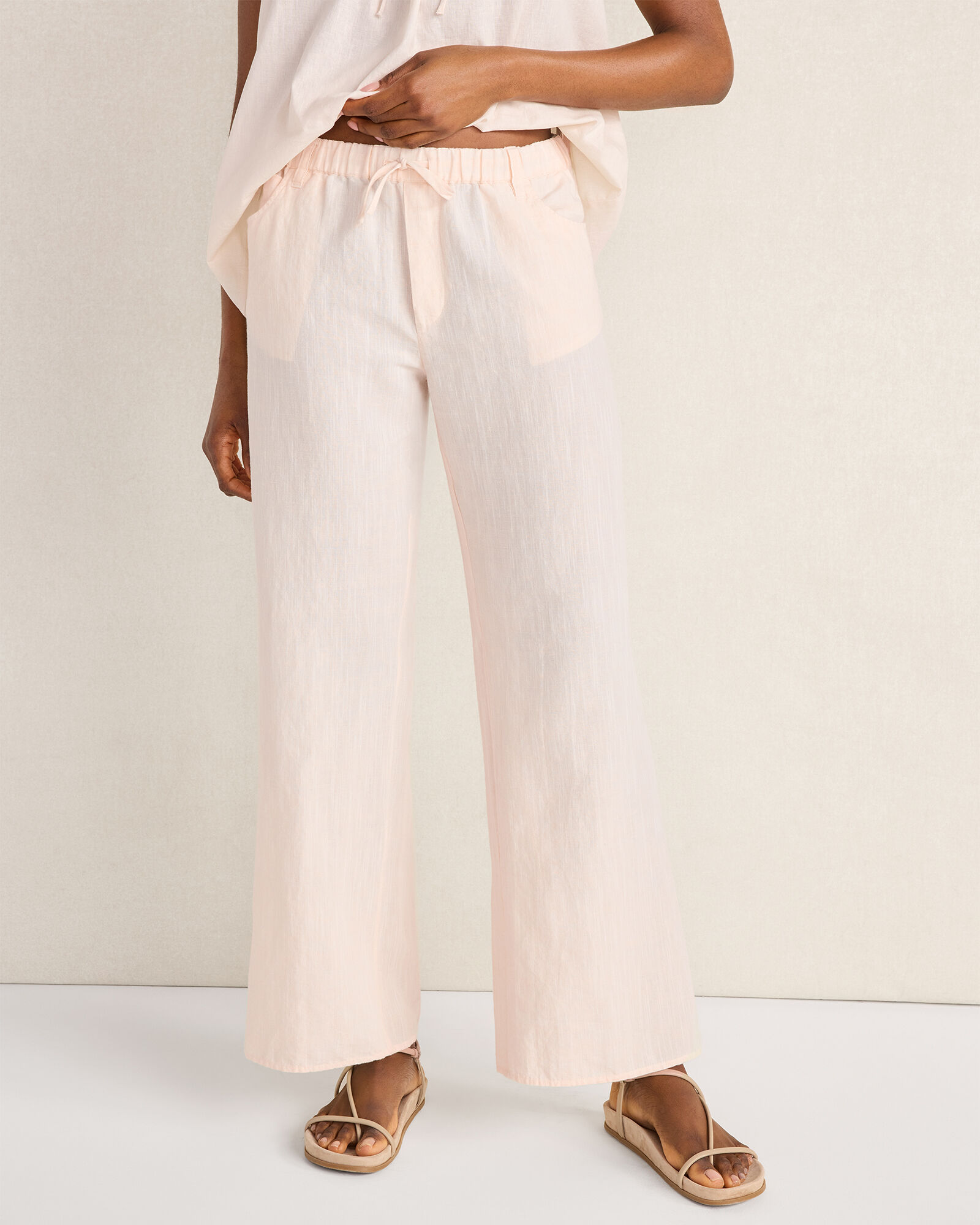 Organic Cotton Linen Drawstring Pants