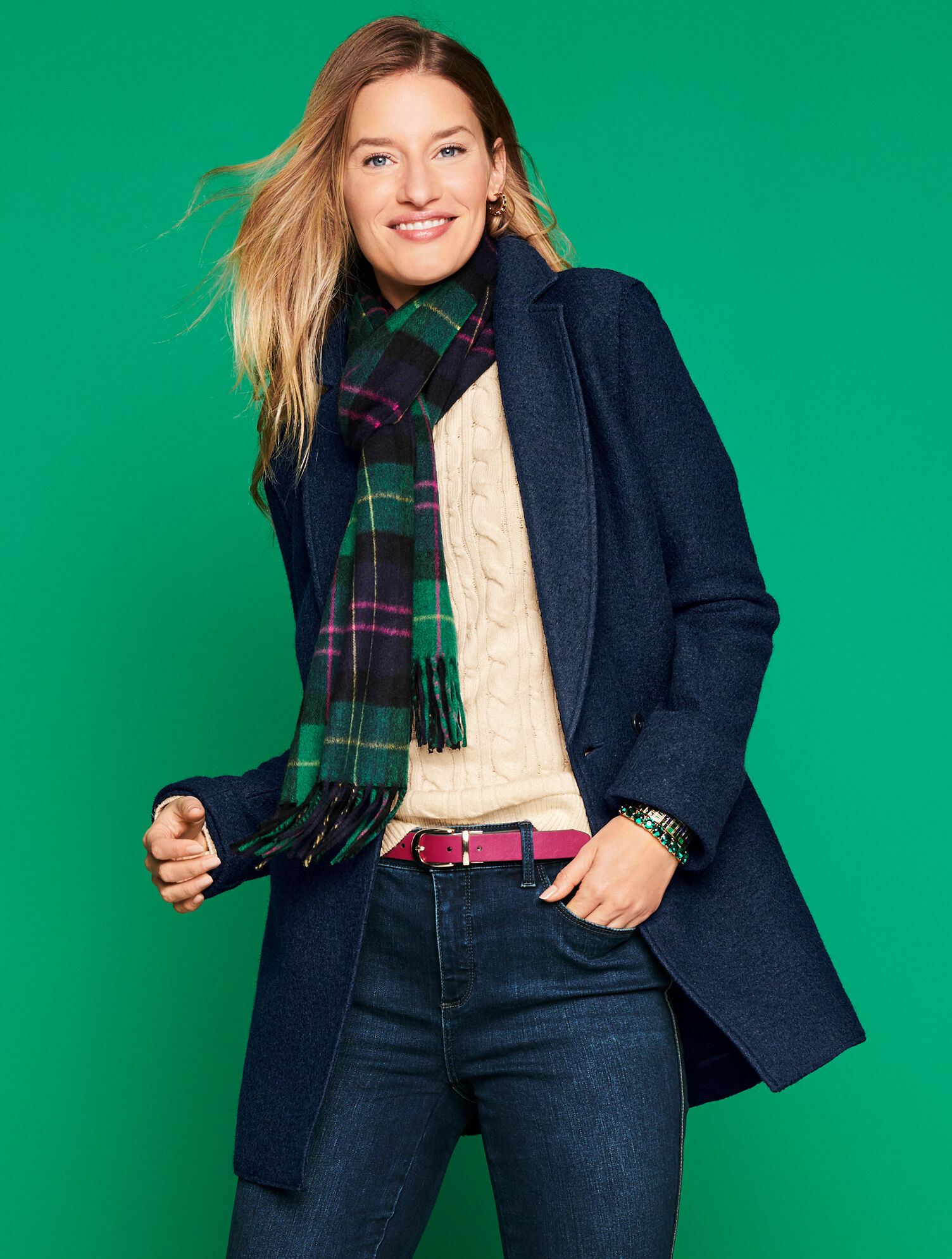 Long Boiled Wool Jacket | Talbots