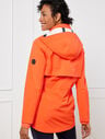 Hooded Water-Resistant Jacket - Bright Tangerine