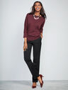 Refined Bi-Stretch Fly-Front Straight-Leg Pant