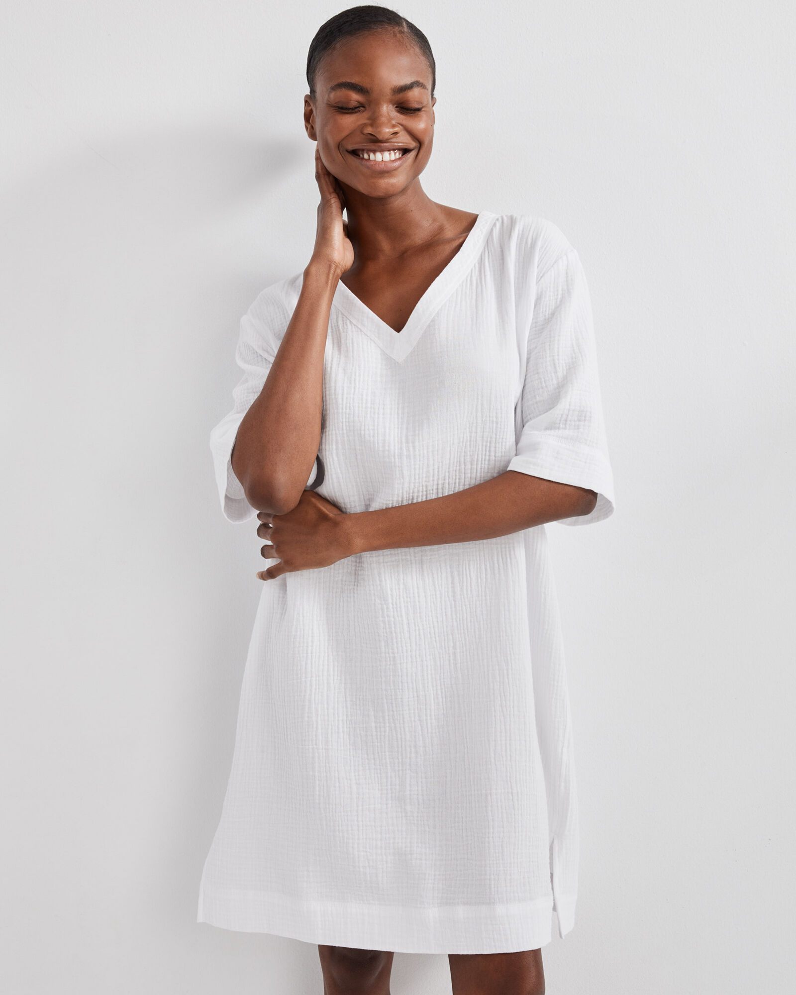 white christmas dresses Light Blue Cotton Woven Design A-Line Dress – Saffron Threads