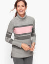Fireside Stripe Turtleneck Sweater - Heathered