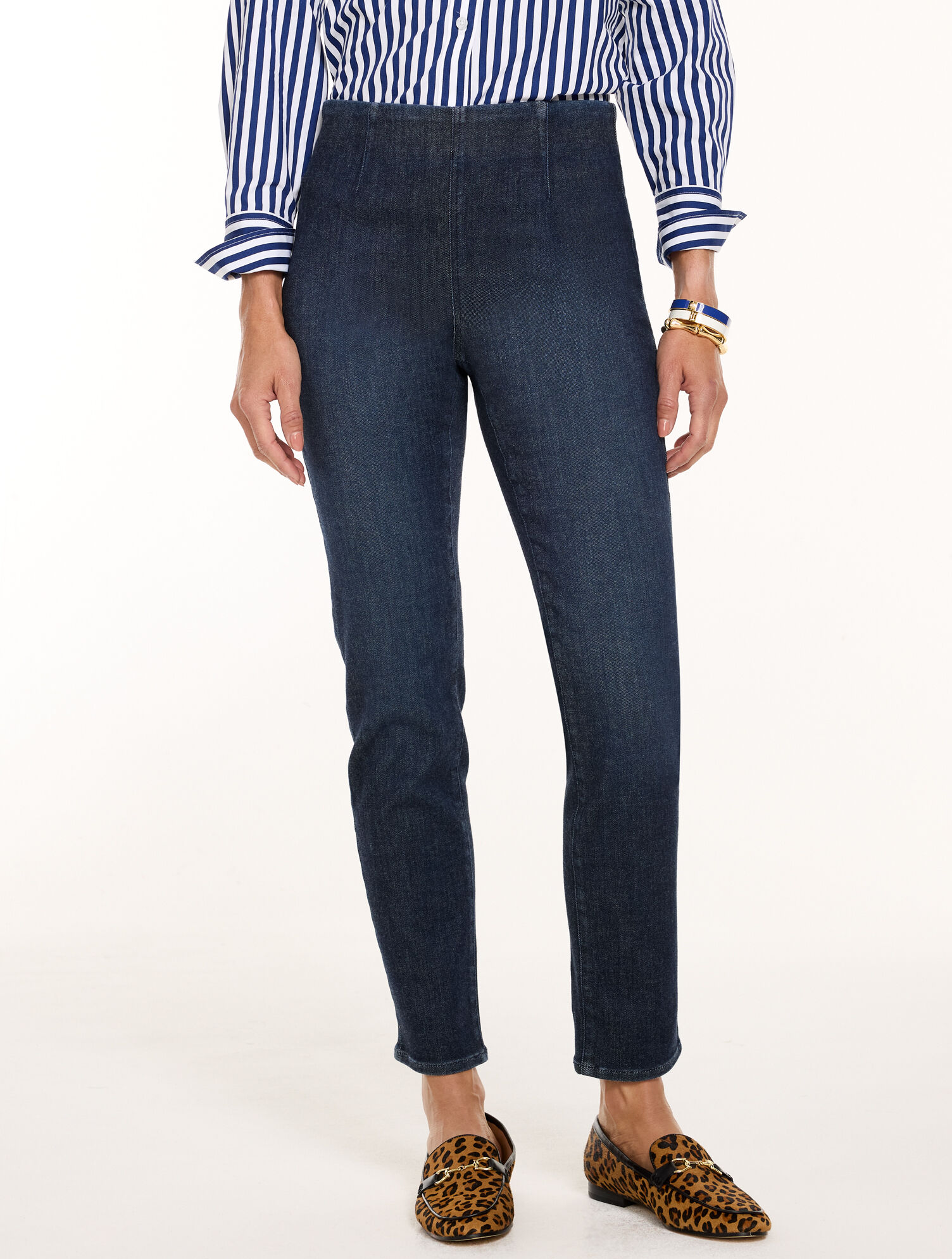 Slim Ankle Pull-On Travel Jeans - Emmy Wash