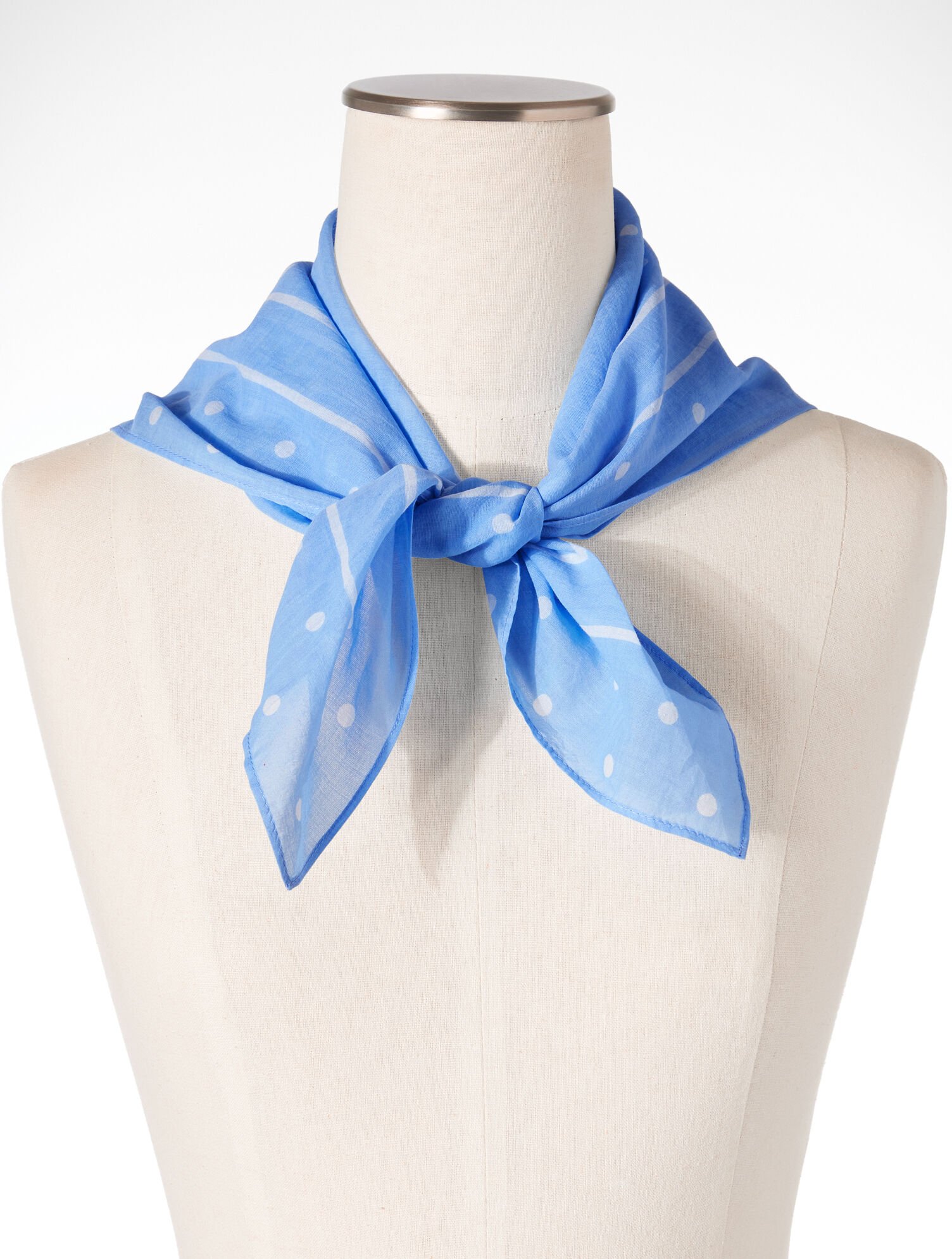 Garden Dot Square Scarf - Vista Blue