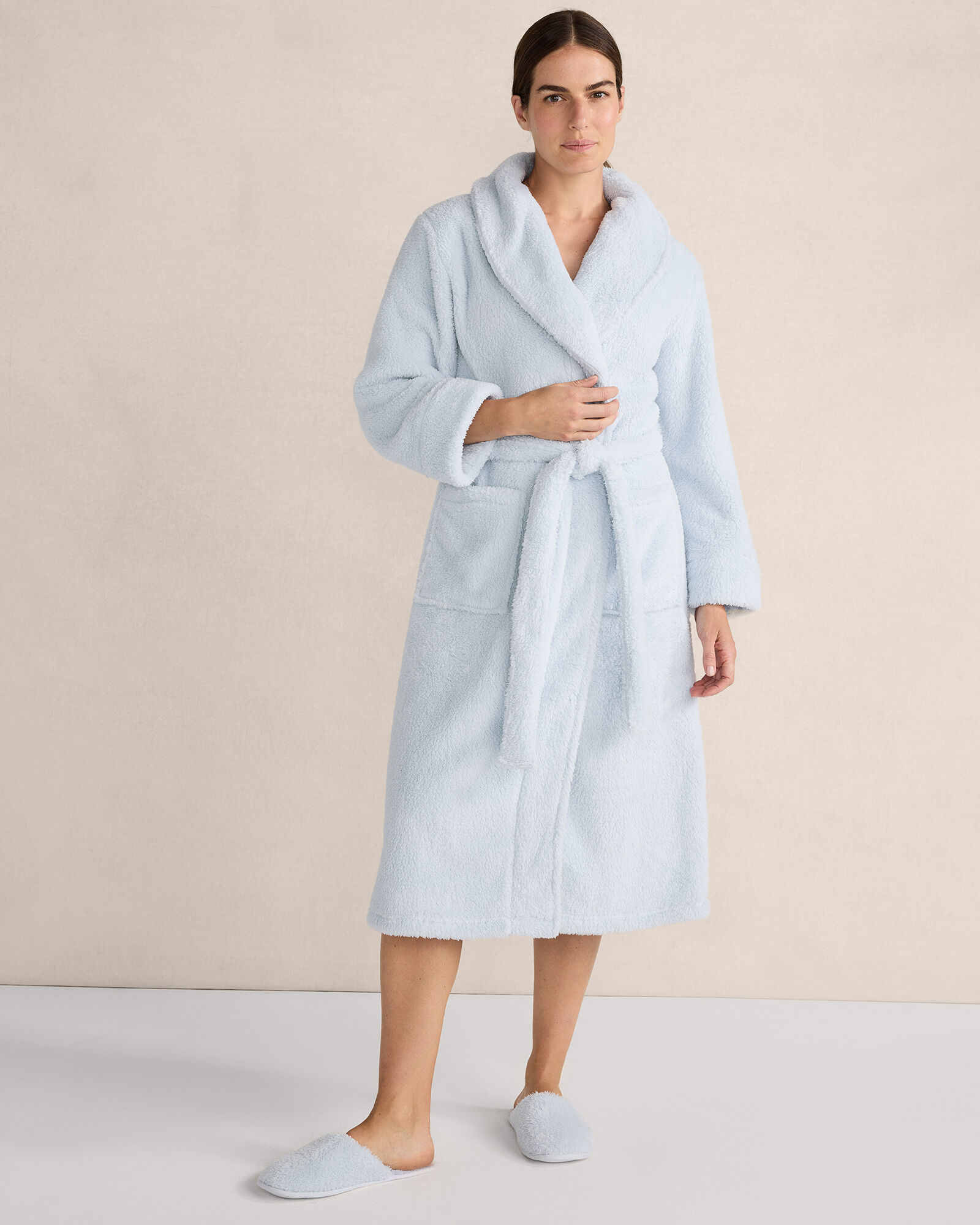 knee length dresses for ladies Women's Donegal Cashmere Grey Dressing Gown | Women's Cashmere main image 1