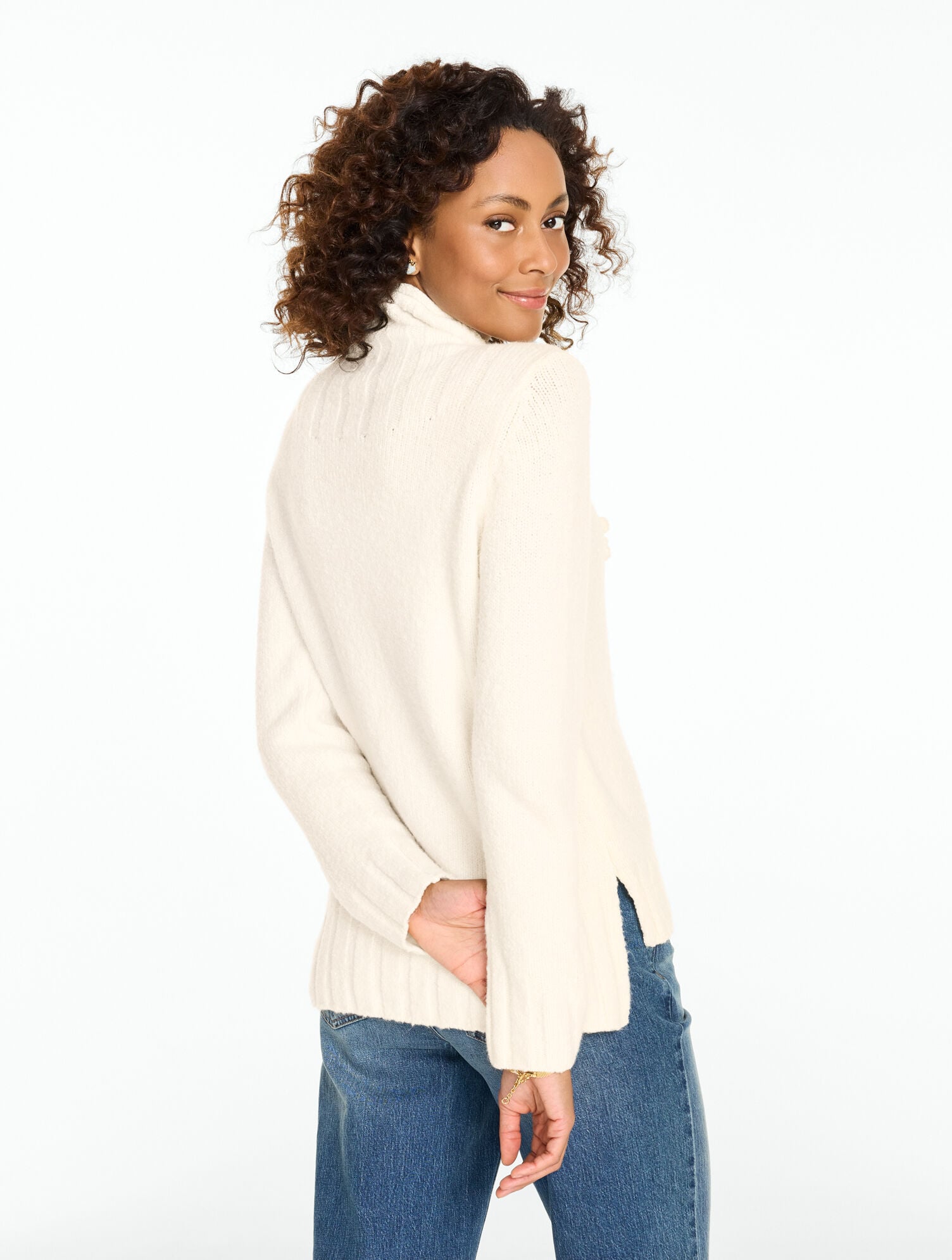 Mockneck Pullover - Bauble Snowflake | Talbots